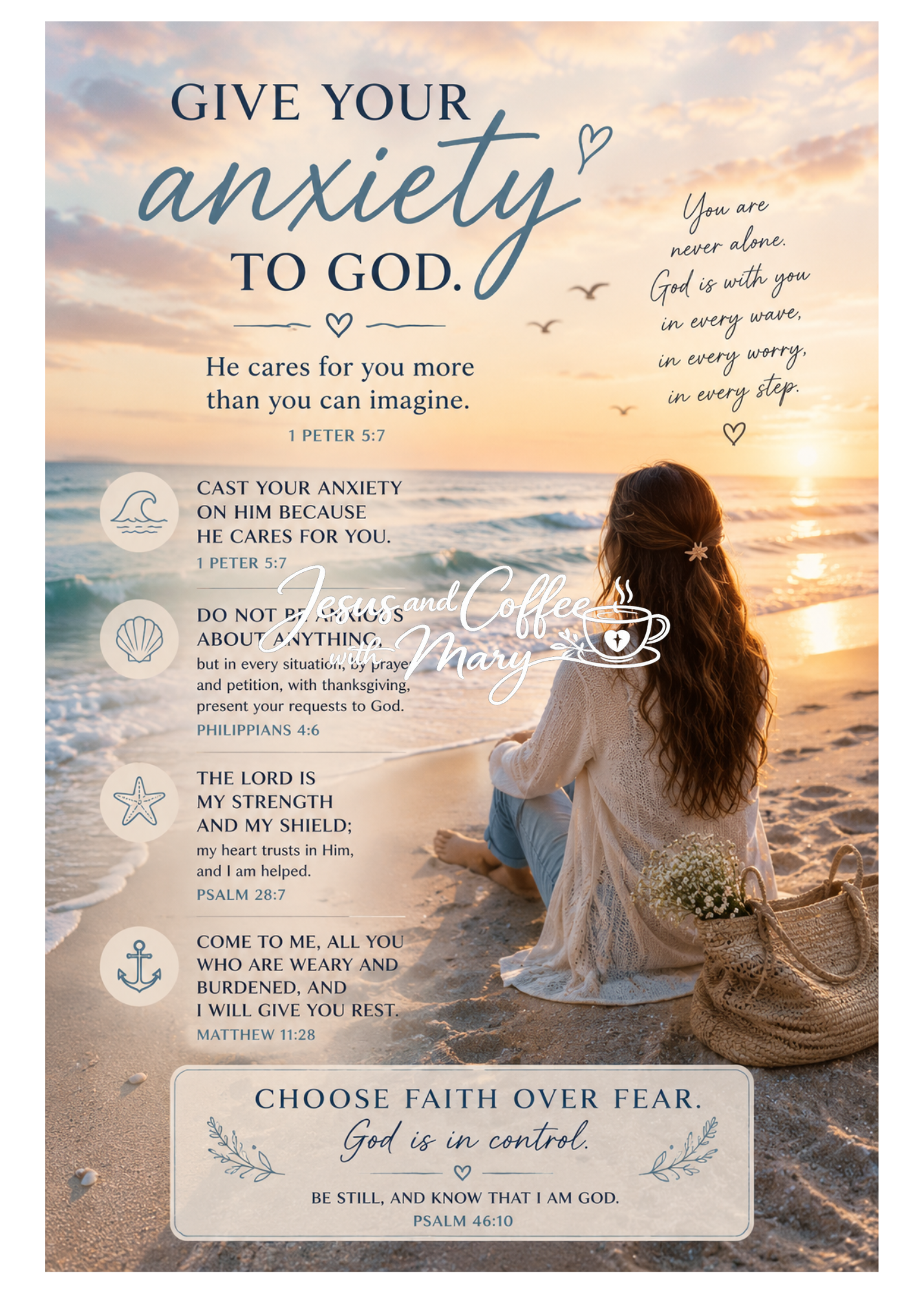 Anxiety Bible Tip-Ins | Printable Bible Journaling PDF