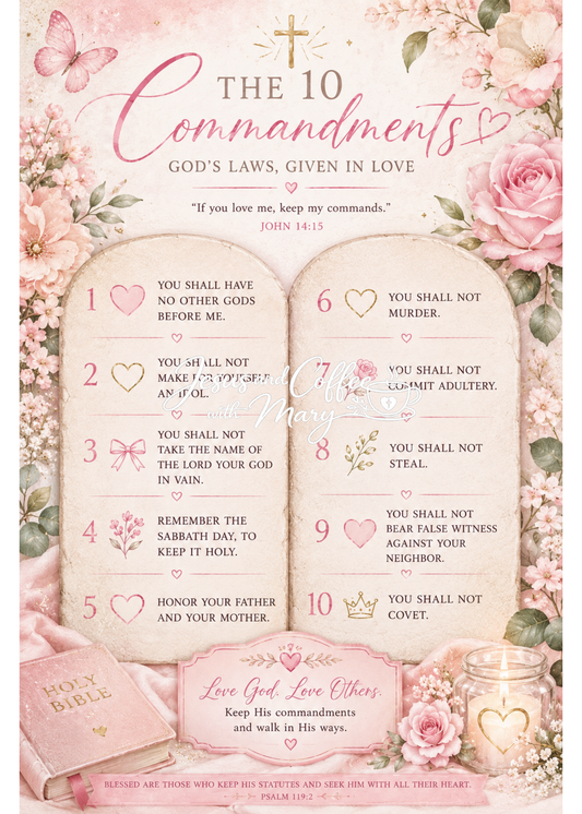 10 Commandments Bible Tip-Ins | Printable PDF