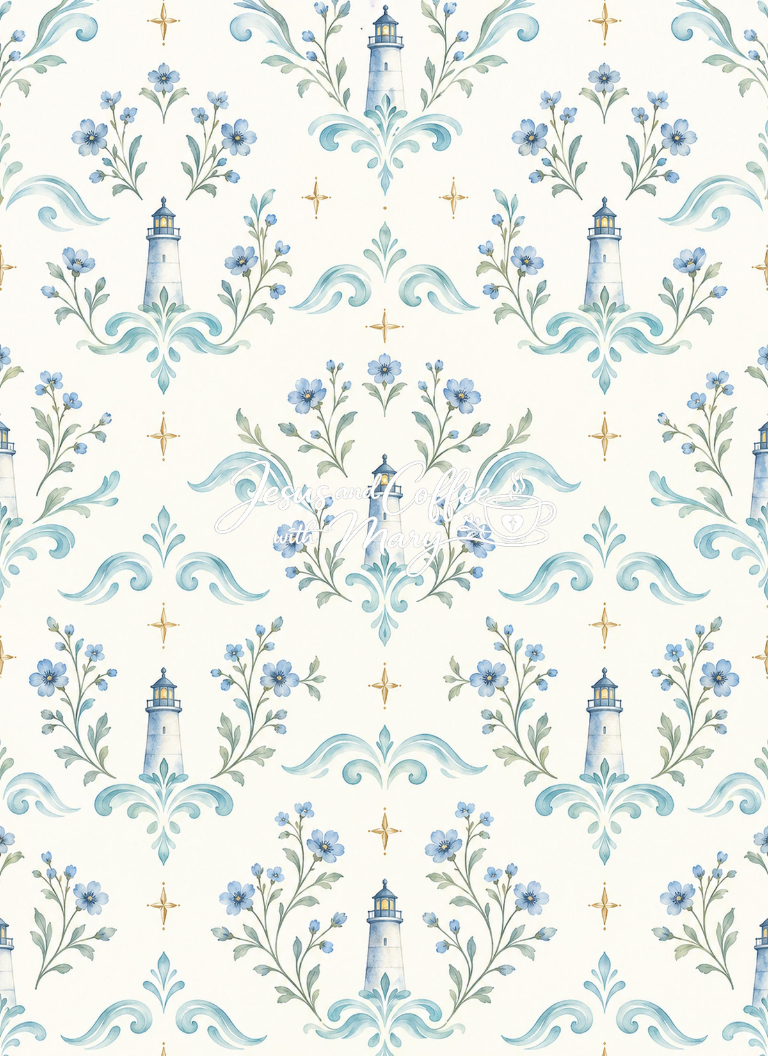 Lighthouse & Water Printable Papers, Tags & Ephemera