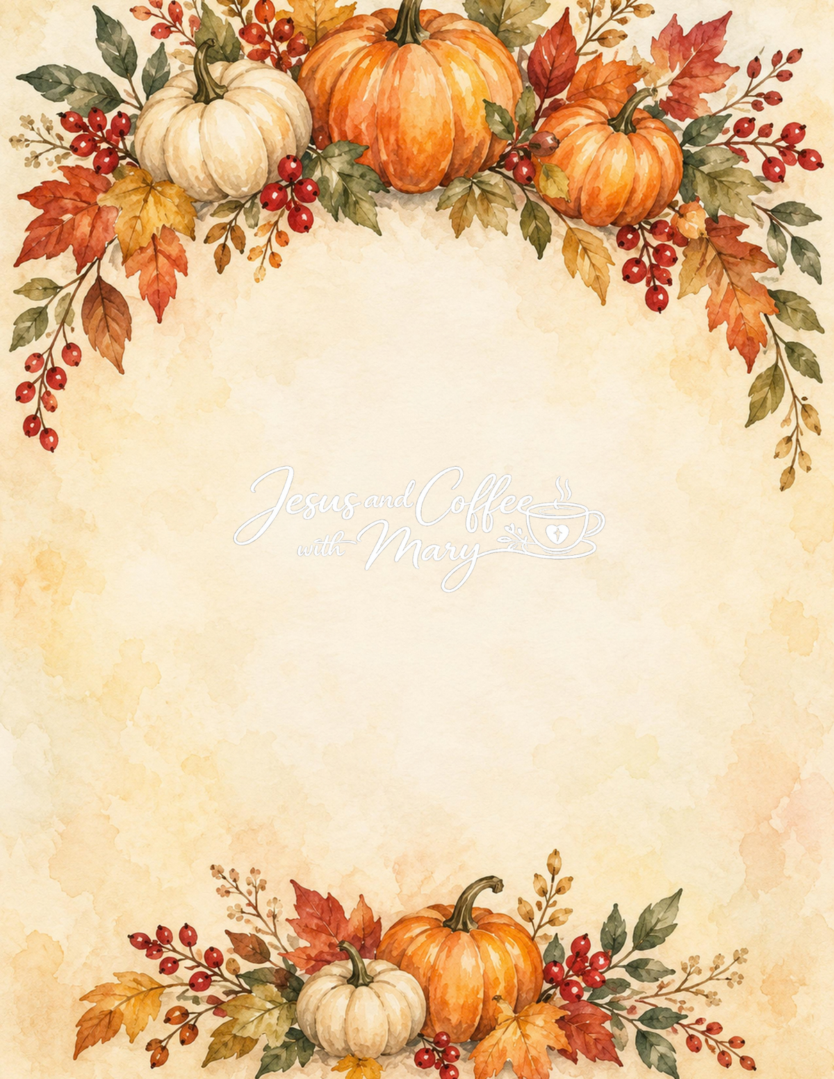 Autumn Printable Paper, Tags & Ephemera | Pumpkin Fall Digital Download