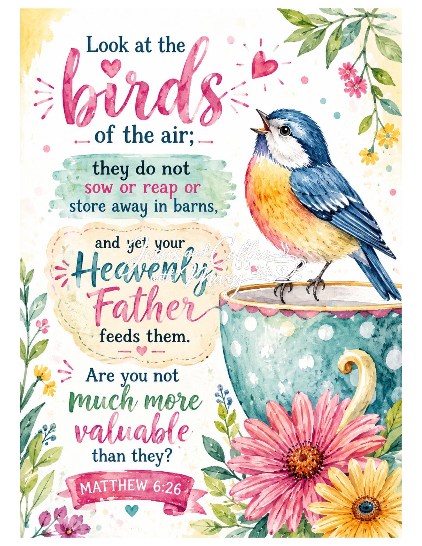 Beautiful Watercolor Bible Tip-Ins Set 2 | Printable Bible Journaling PDF