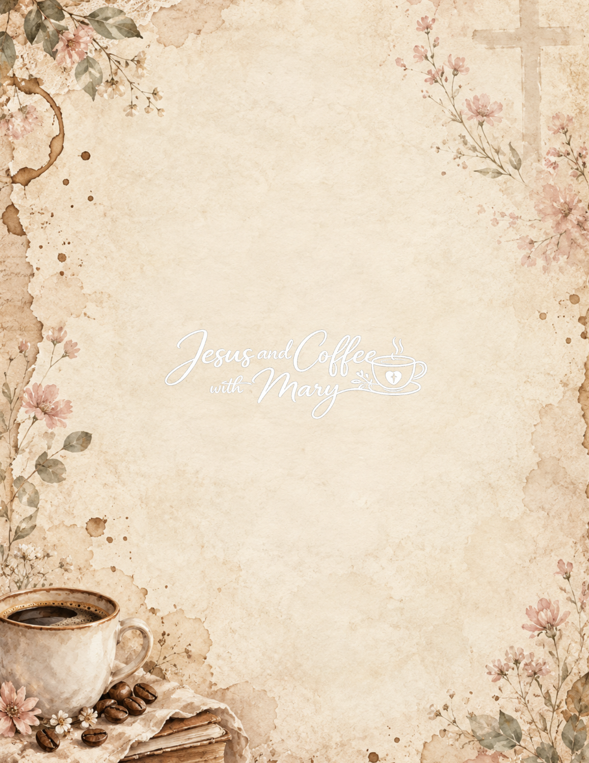 Vintage Coffee & Faith Printable Paper, Tags & Ephemera Set