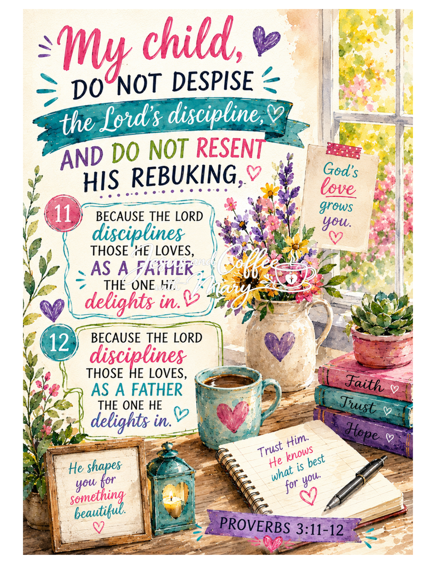 Beautiful Watercolor Bible Tip-Ins Set 1 | Printable Bible Journaling PDF