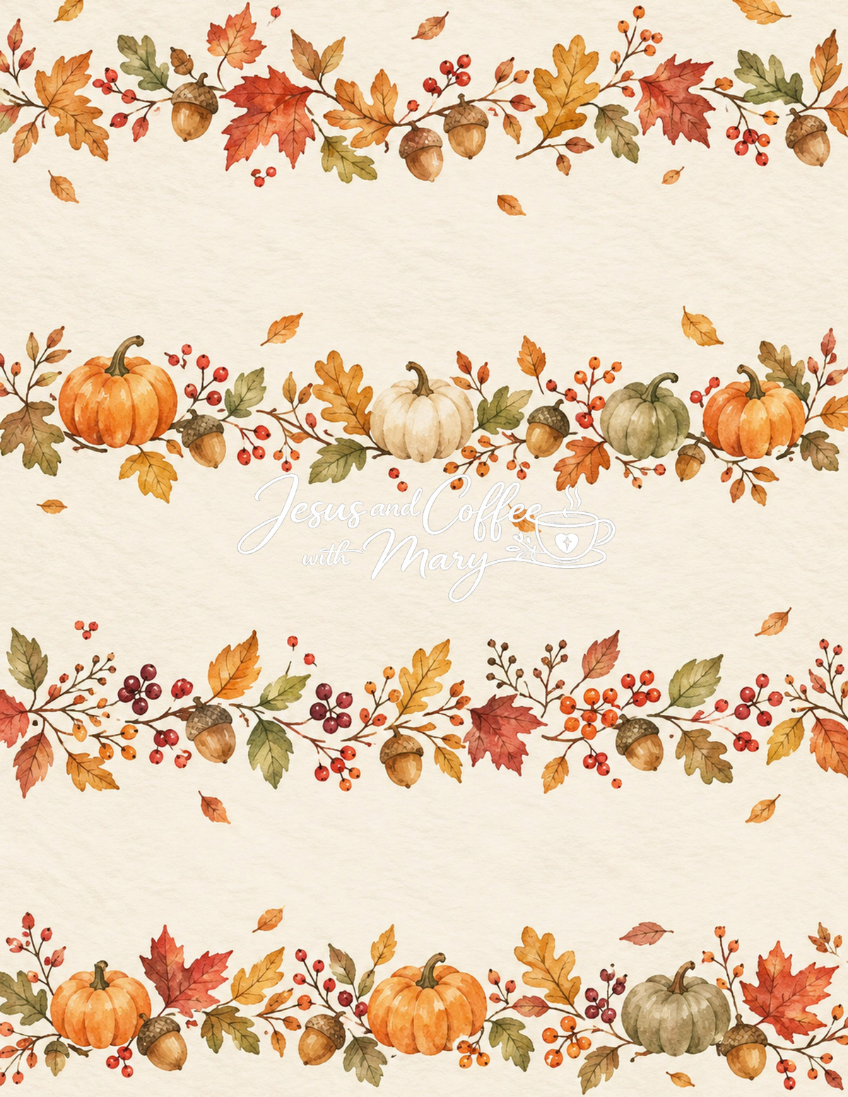 Autumn Printable Paper, Tags & Ephemera | Pumpkin Fall Digital Download