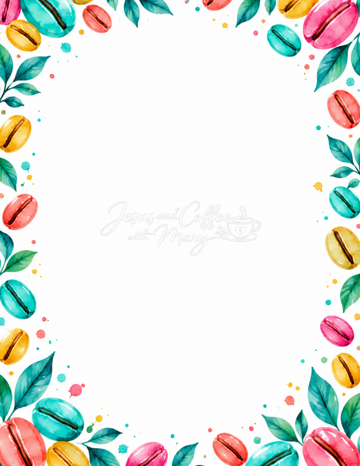 Bright & Modern Coffee Paper , Tags & Ephemera Set