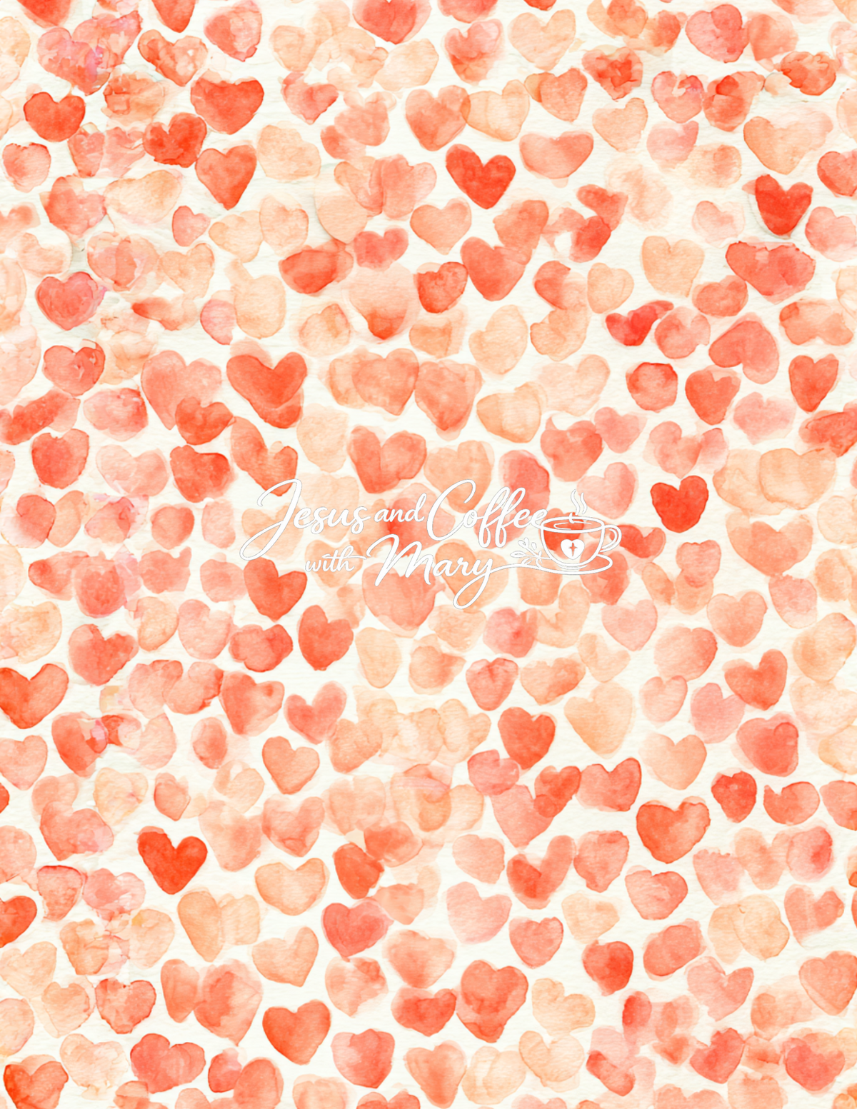Watercolor Hearts Mega Paper Pack – 44 Printable Digital Papers