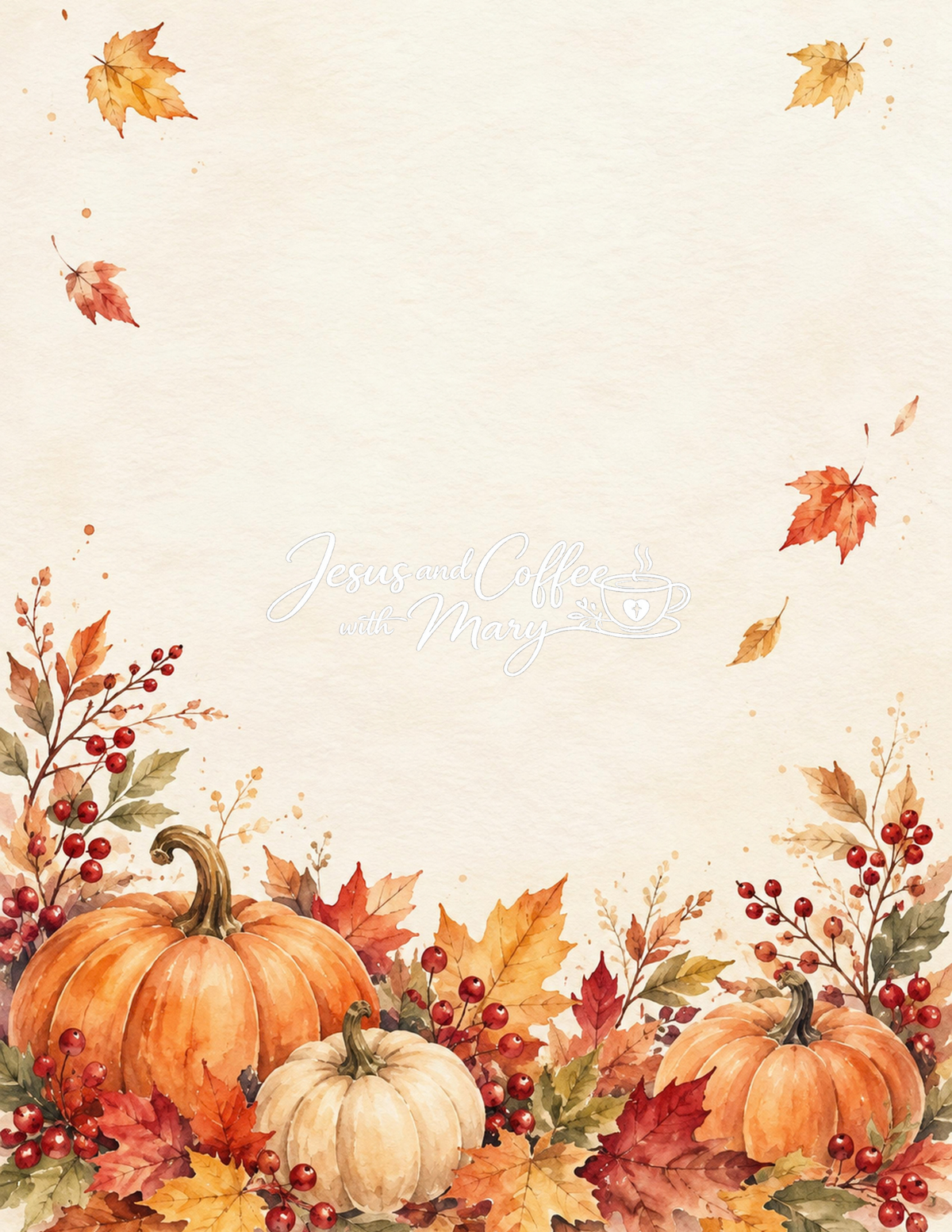 Autumn Printable Paper, Tags & Ephemera | Pumpkin Fall Digital Download