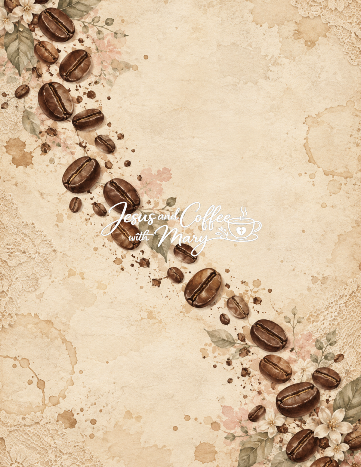 Vintage Coffee & Faith Printable Paper, Tags & Ephemera Set