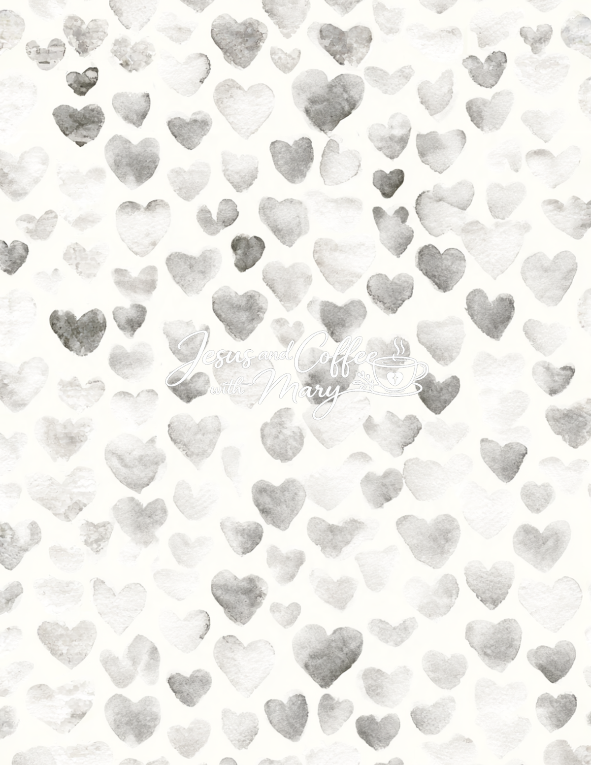 Watercolor Hearts Mega Paper Pack – 44 Printable Digital Papers
