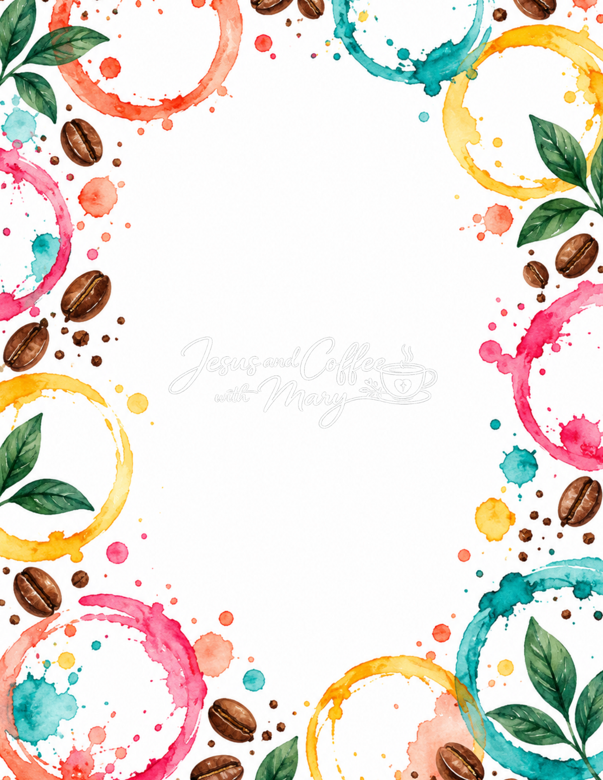 Bright & Modern Coffee Paper , Tags & Ephemera Set