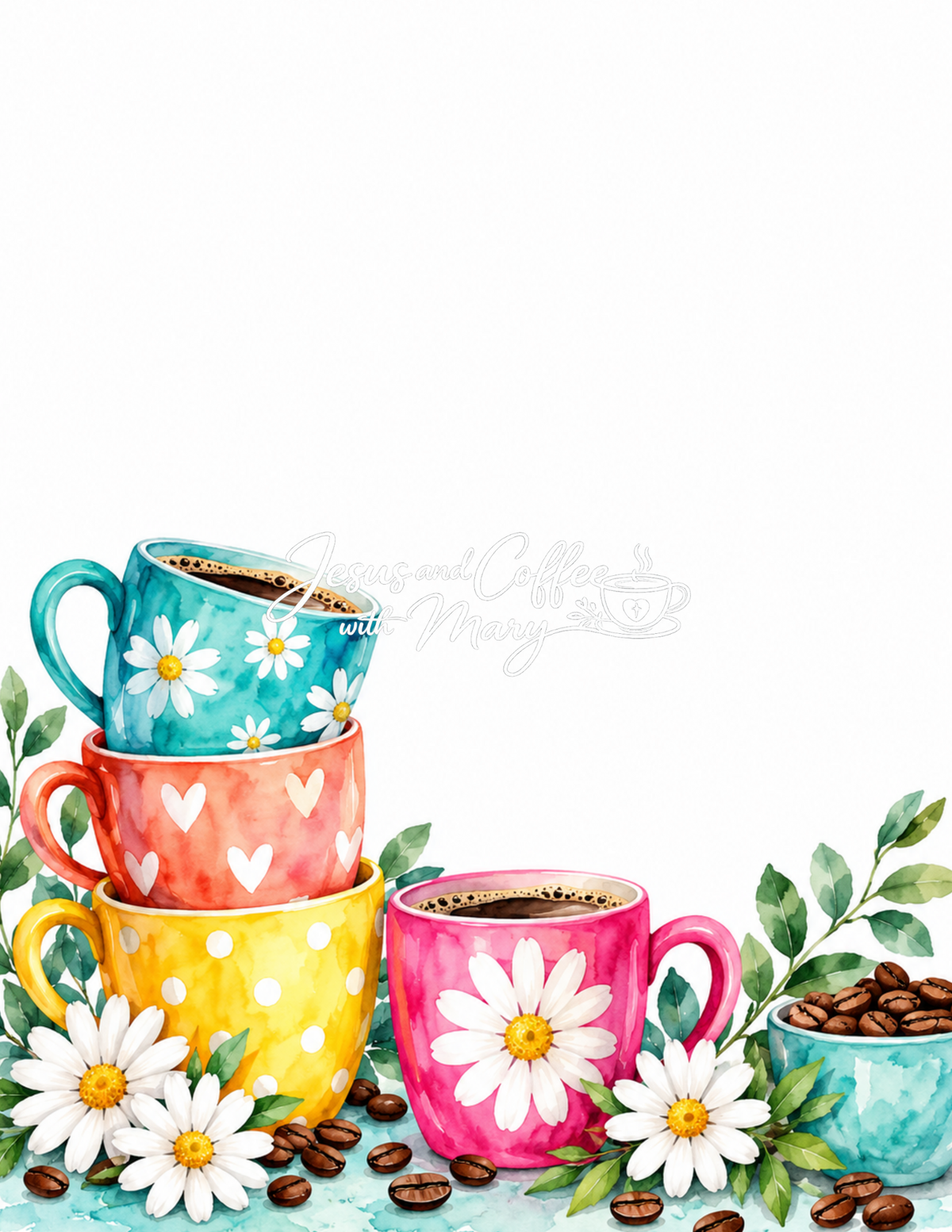Bright & Modern Coffee Paper , Tags & Ephemera Set