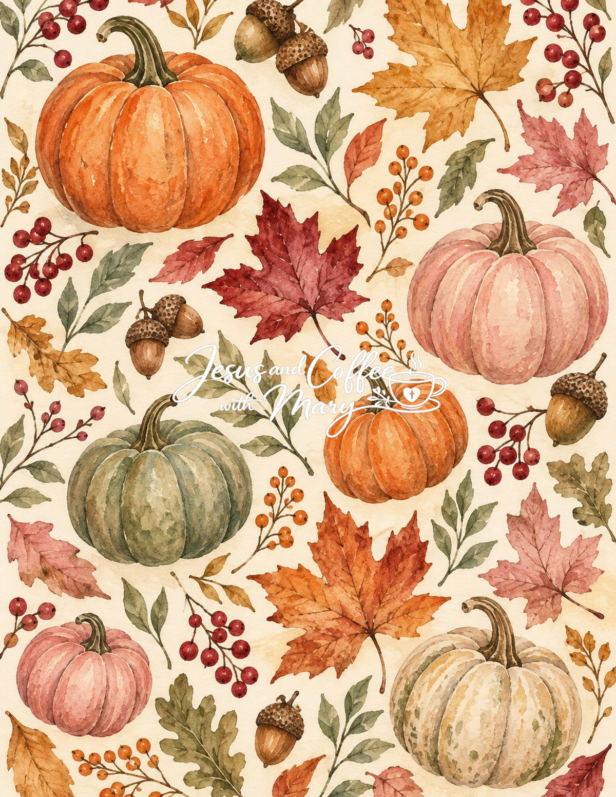 Autumn Printable Paper, Tags & Ephemera | Pumpkin Fall Digital Download