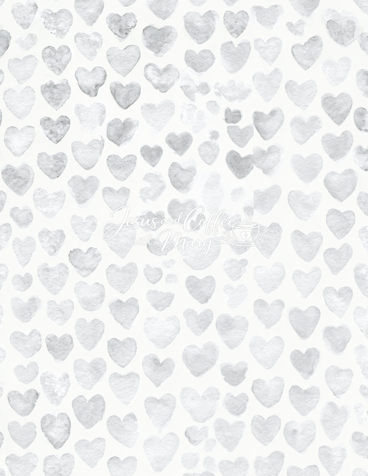 Watercolor Hearts Mega Paper Pack – 44 Printable Digital Papers