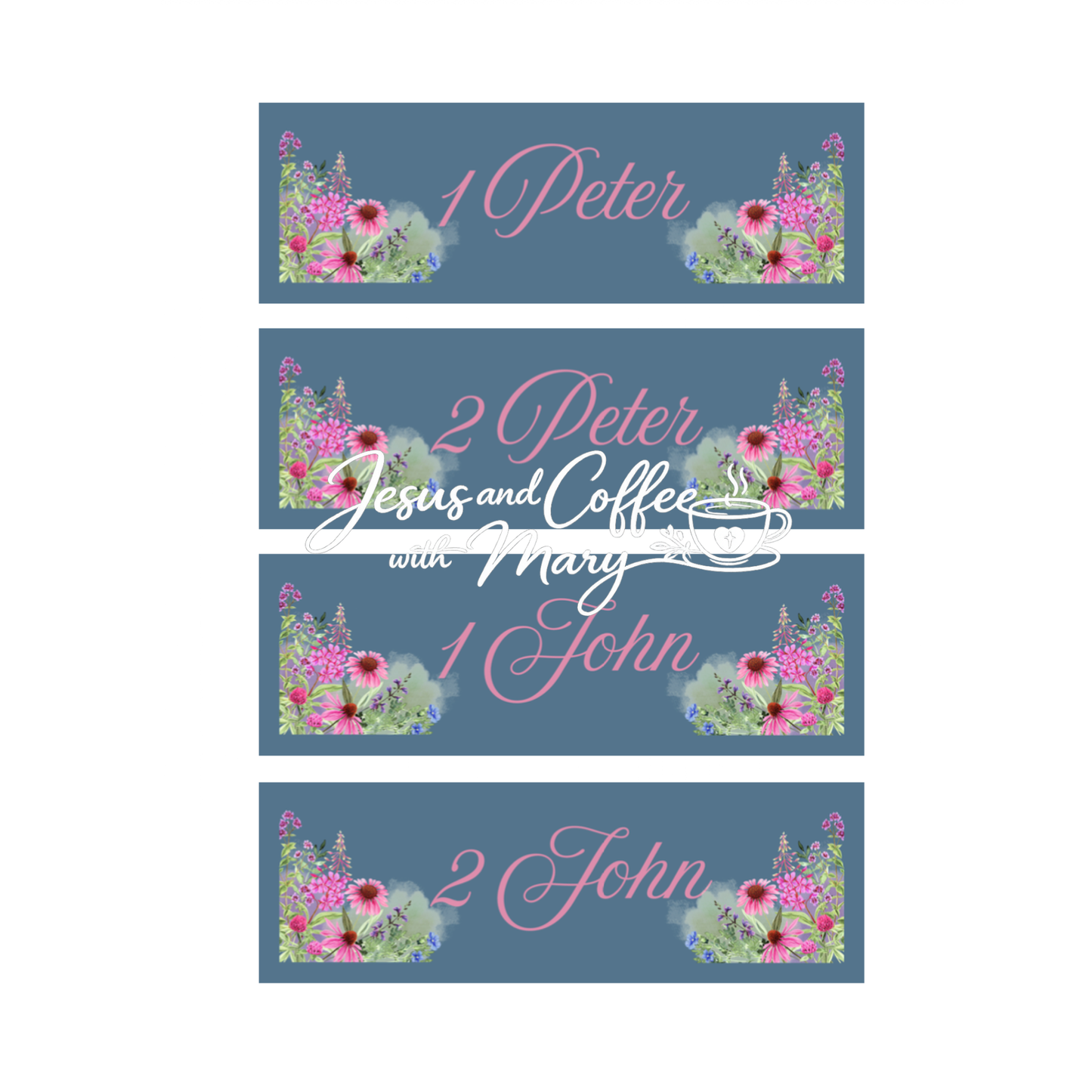 Floral Bible Book Headers | Printable Bible Journaling Set (66 Books)