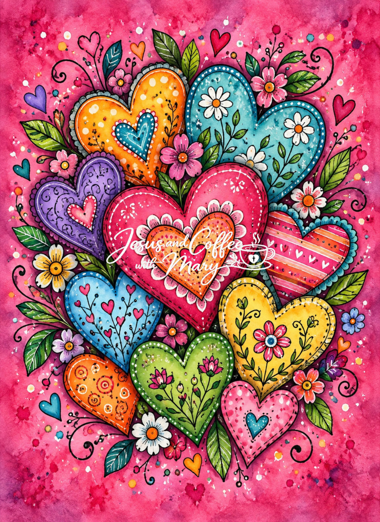 Whimsical Hearts Printable Papers, Tags & Ephemera Set