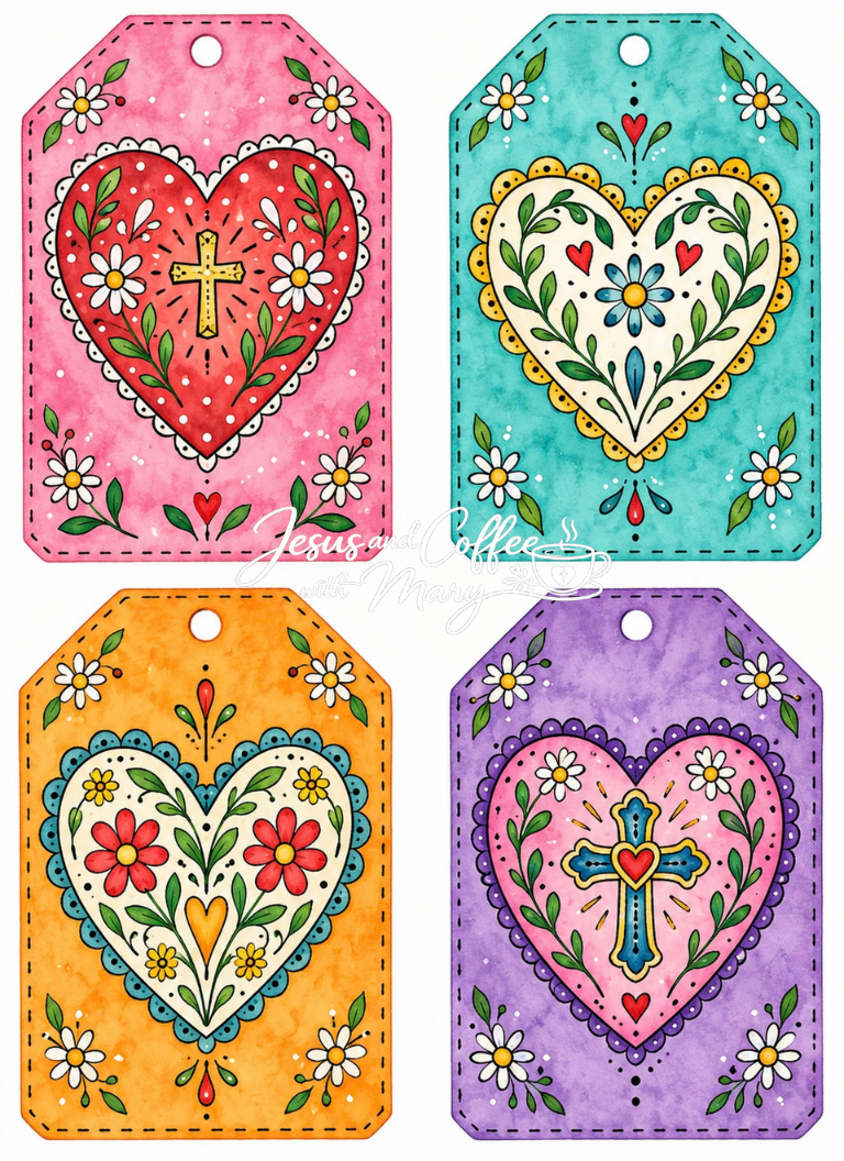 Whimsical Hearts Printable Papers, Tags & Ephemera Set