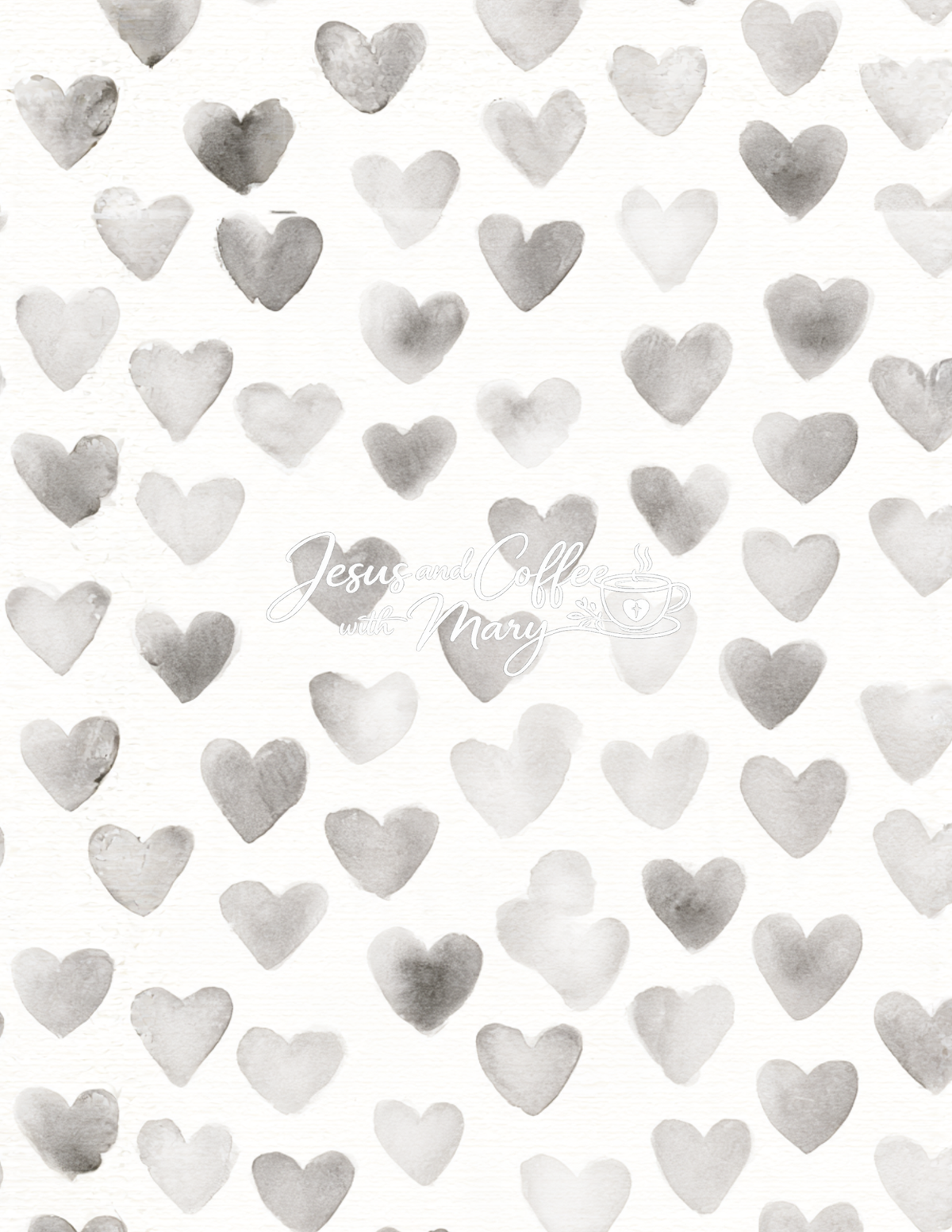 Watercolor Hearts Mega Paper Pack – 44 Printable Digital Papers