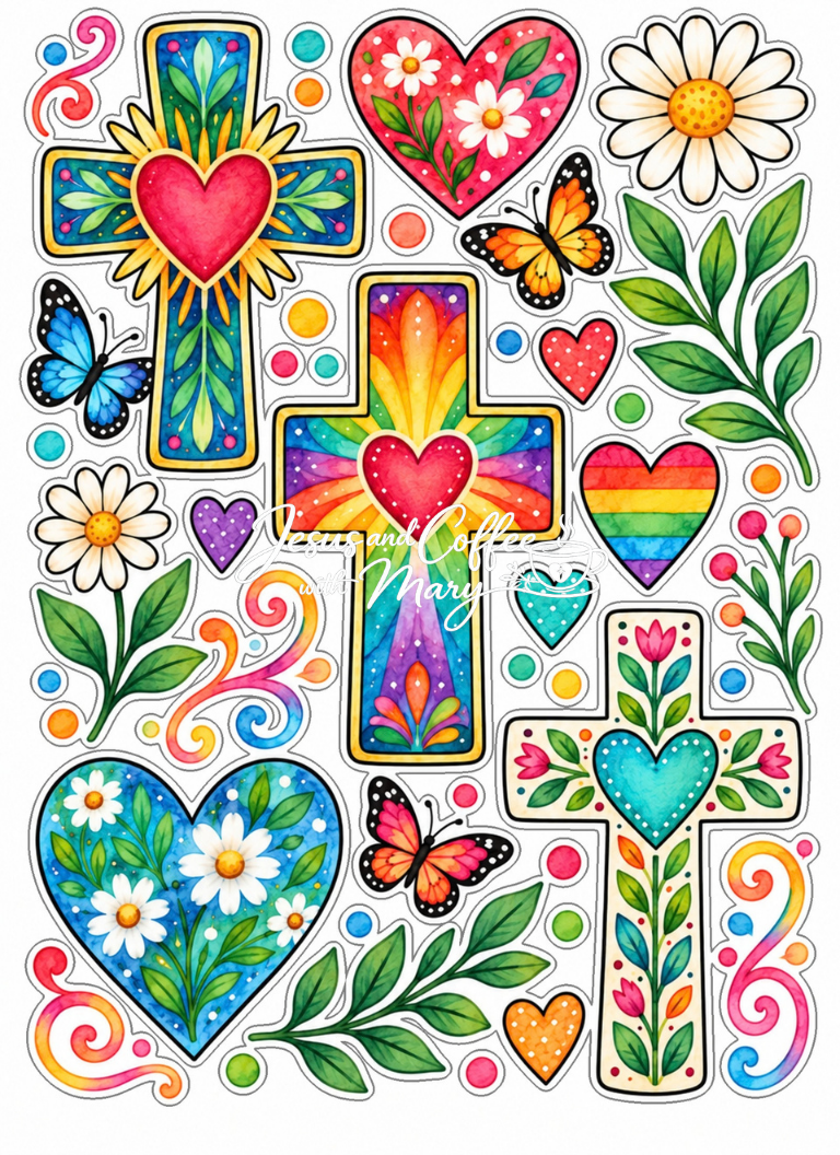 Whimsical Hearts Printable Papers, Tags & Ephemera Set