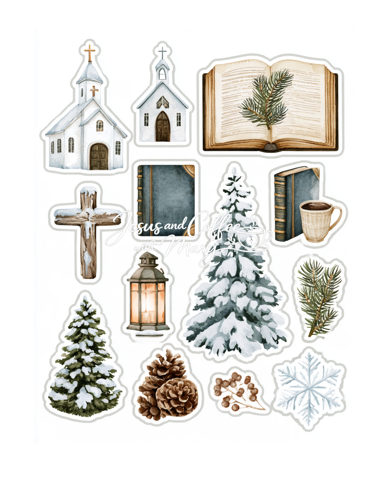 Winter Paper, Tags and Ephemera