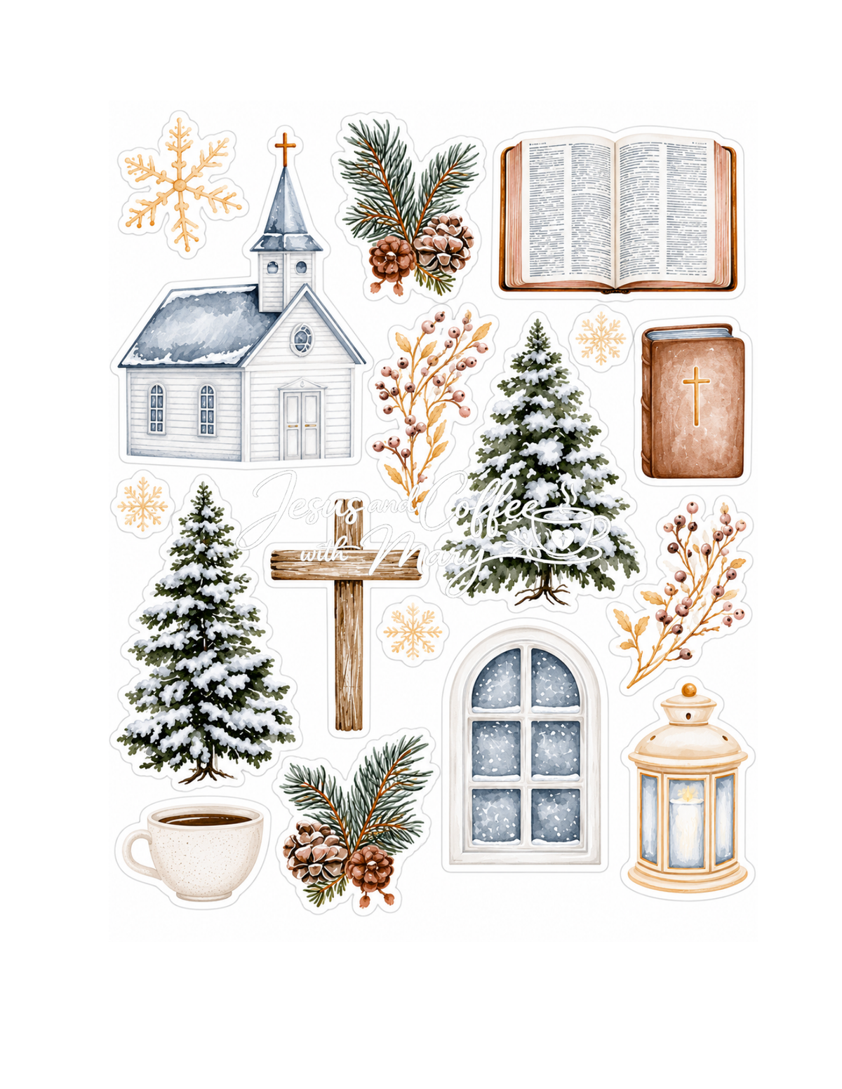 Winter Paper, Tags and Ephemera