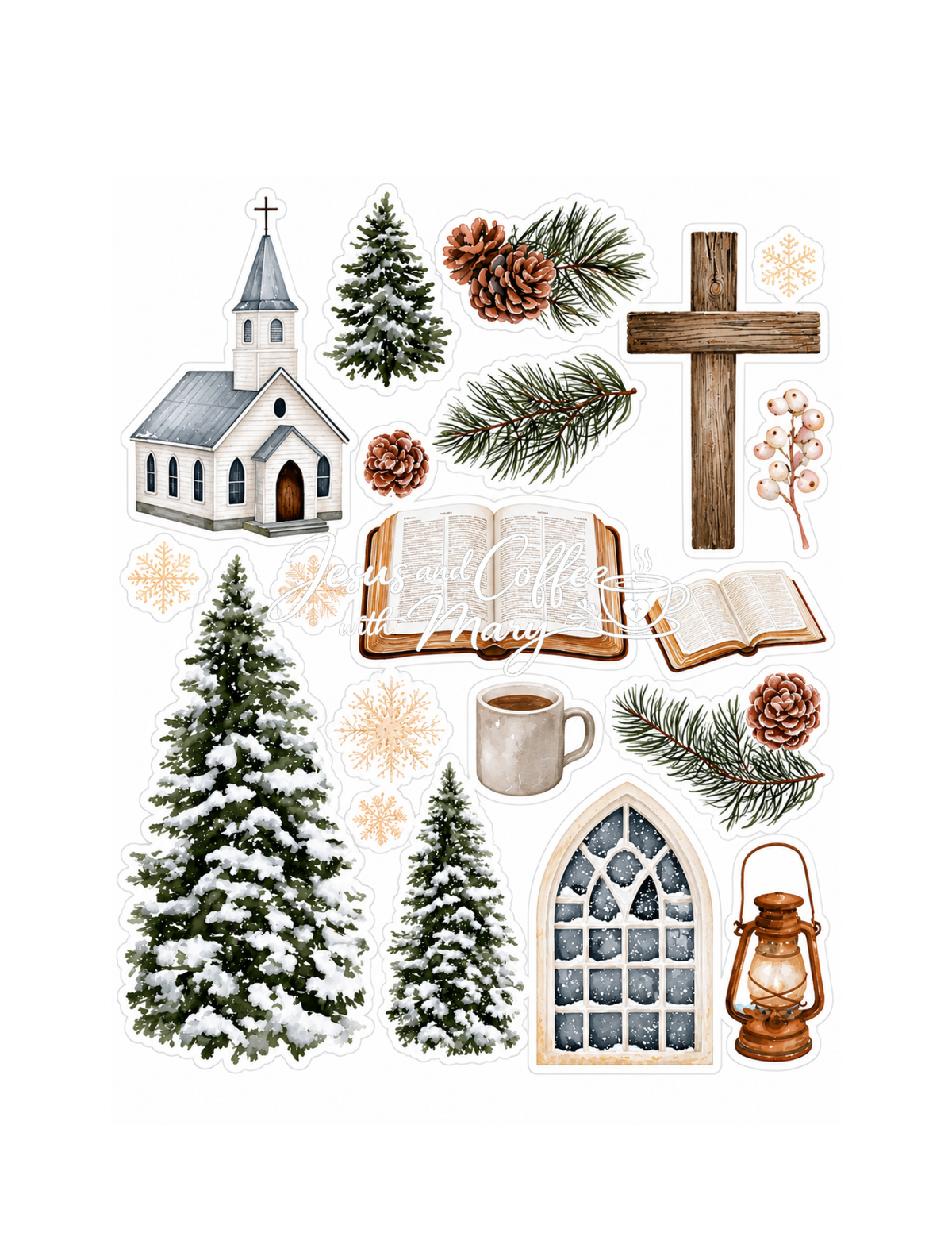 Winter Paper, Tags and Ephemera