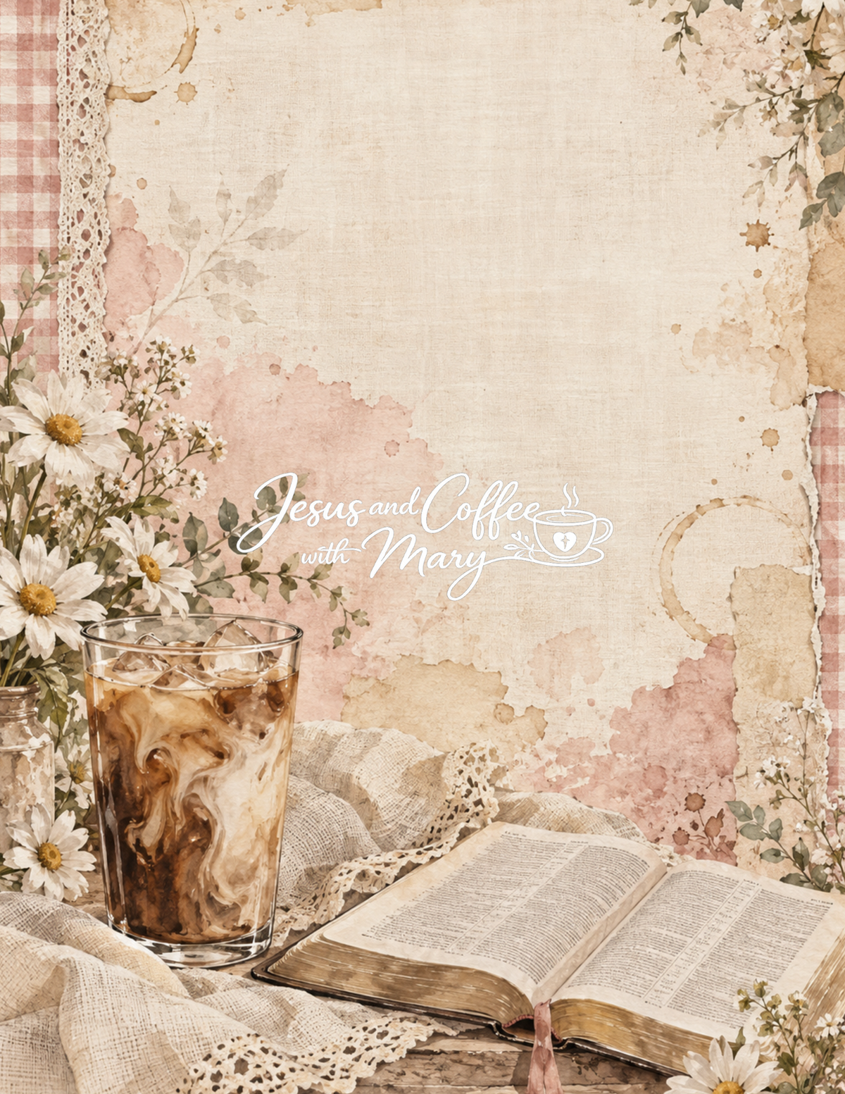 Vintage Coffee & Faith Printable Paper, Tags & Ephemera Set