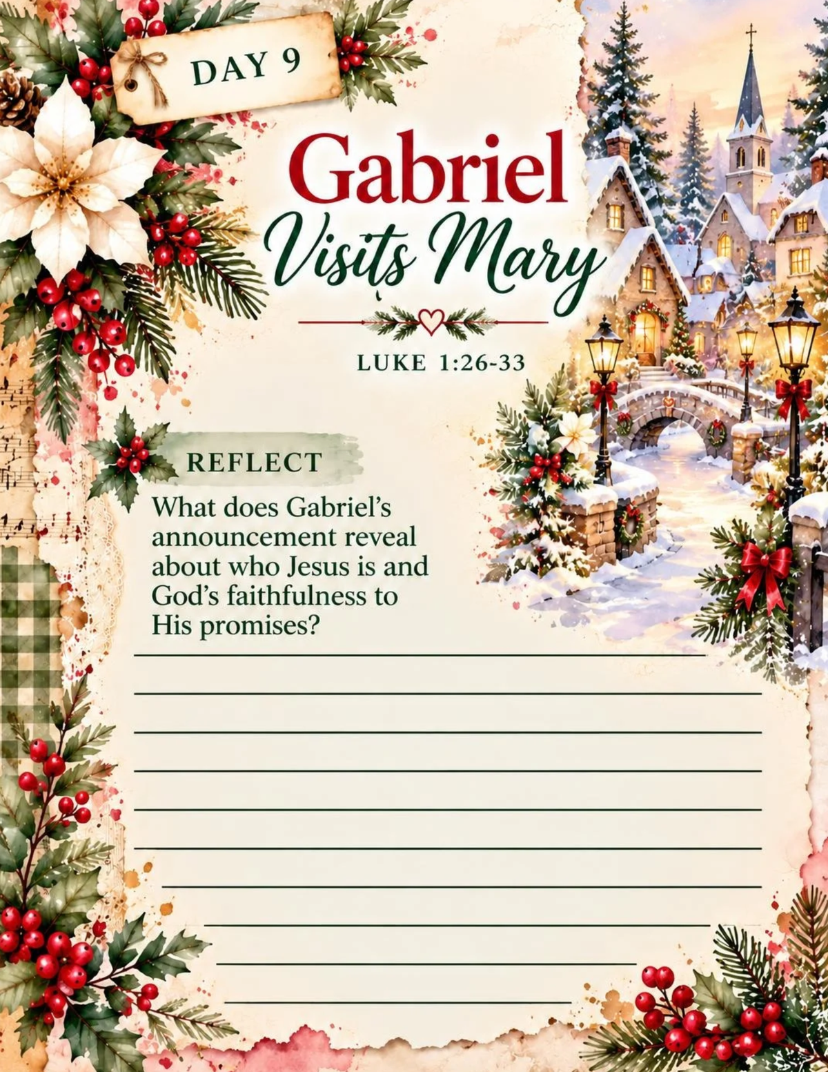 The Promise of Christmas | 25-Day Advent Bible Study, Prayer Journal & Christmas Printable Bundle