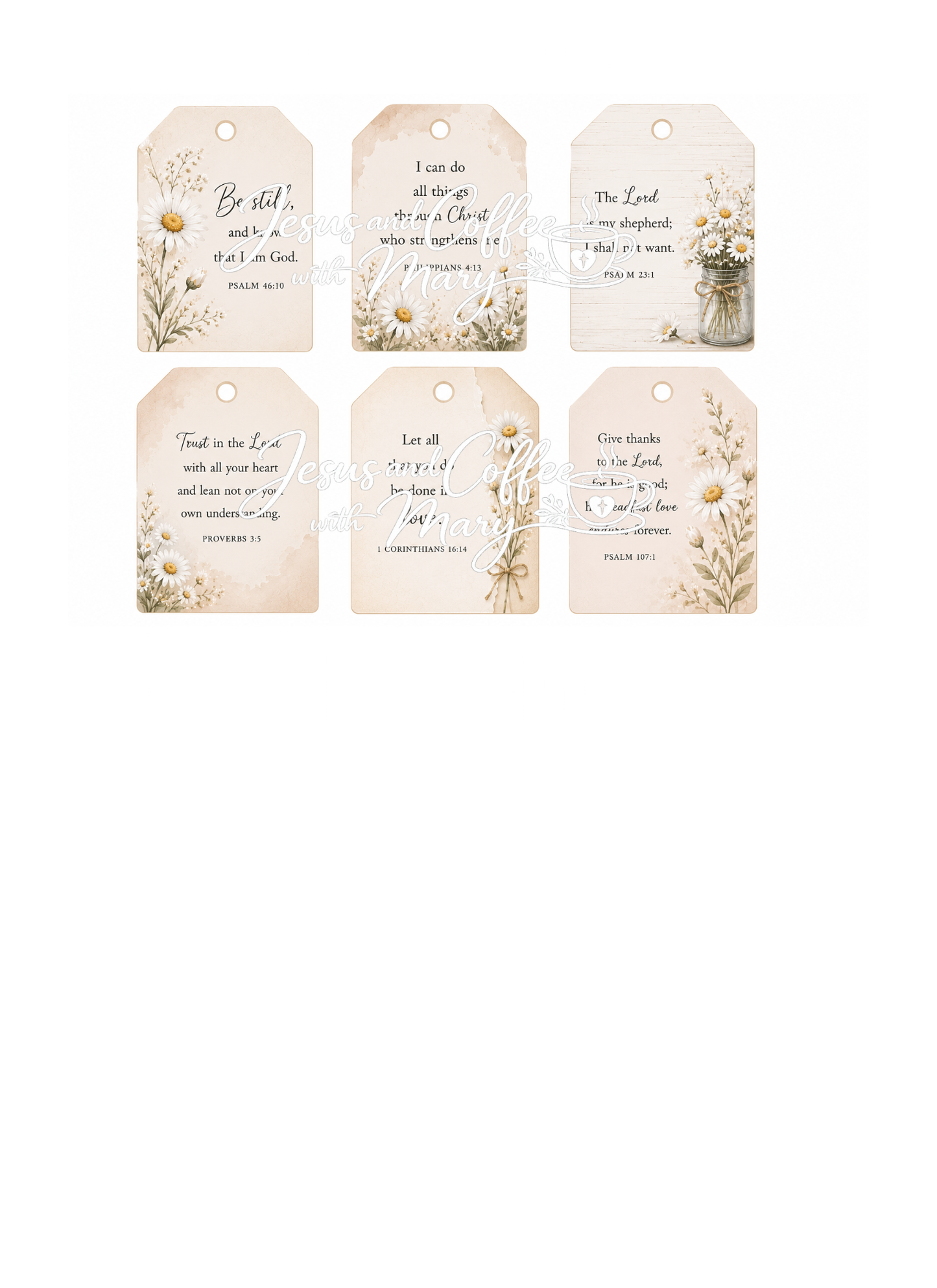 HUGE Daisy Bible Tip-Ins | Printable Bible Journaling PDF