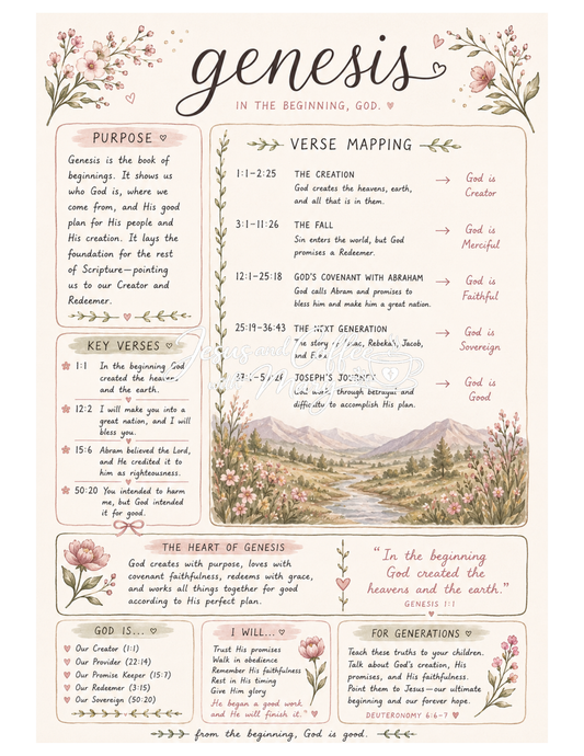 Pentateuch Bible Tip-Ins | Printable Bible Journaling PDF