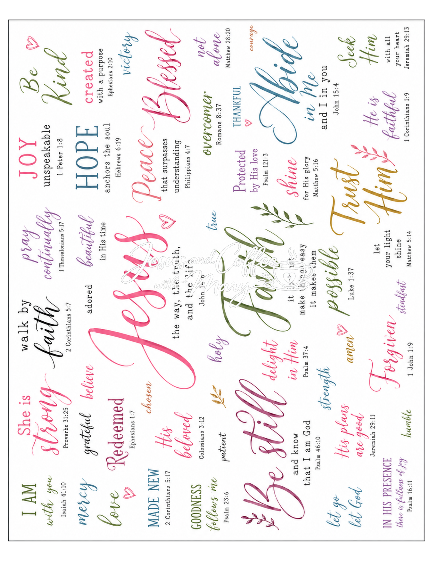 Bible Verse & Bible Word Printable | 3 Printable Sheets for Bible Journaling
