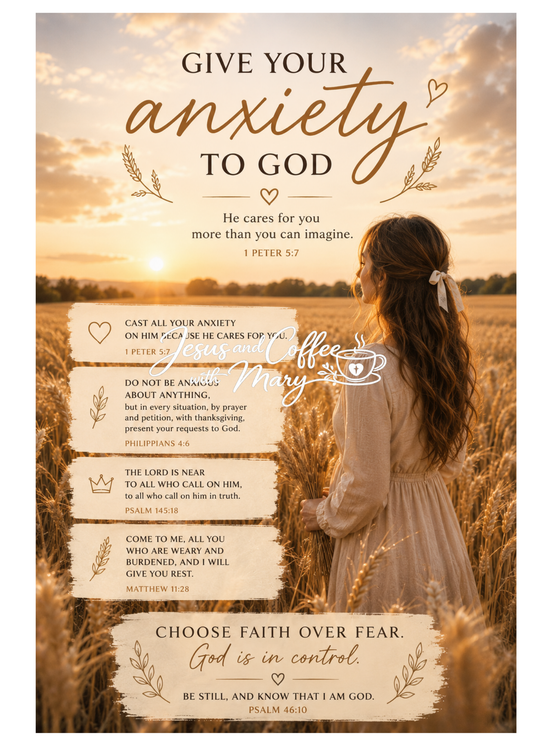Anxiety Bible Tip-Ins | Printable Bible Journaling PDF