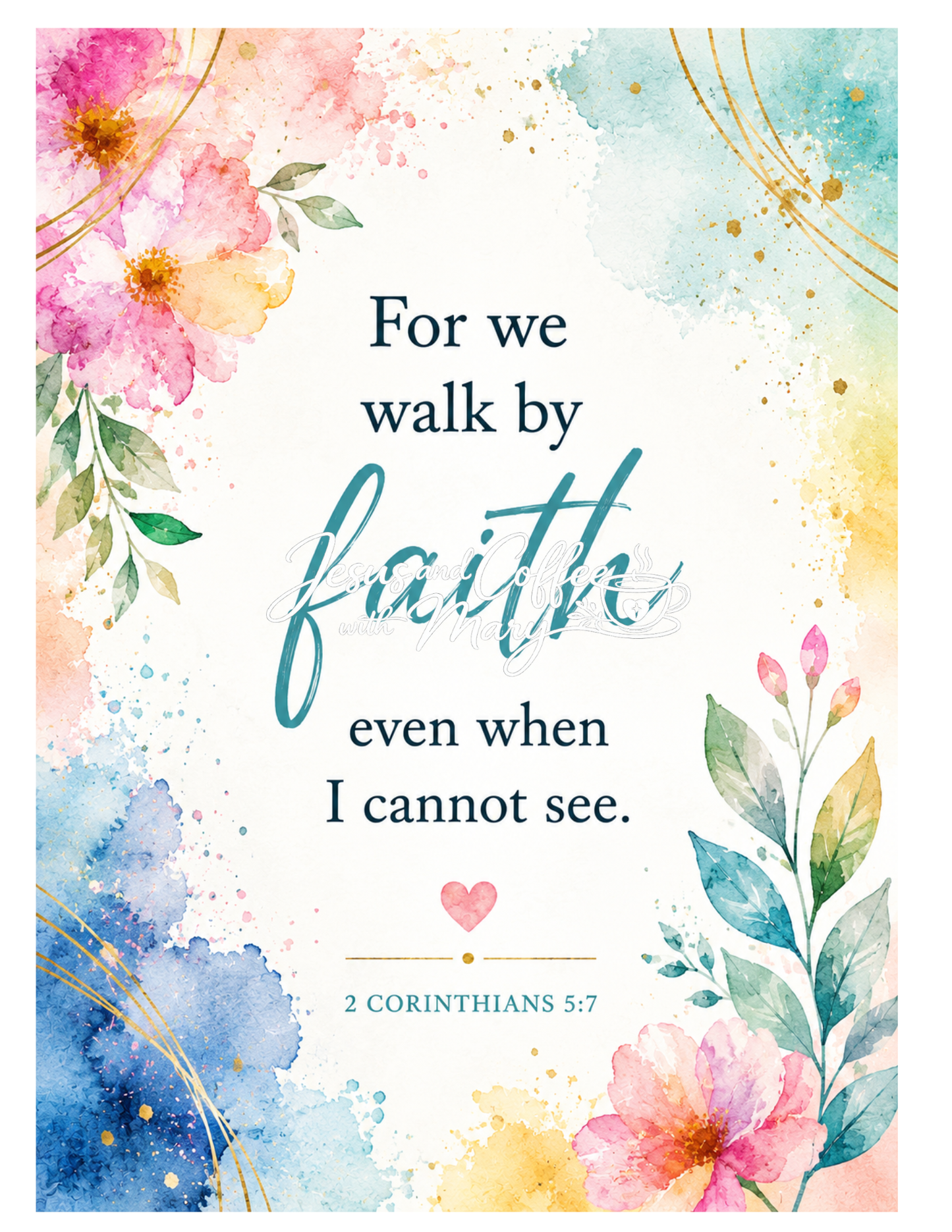 Beautiful Watercolor Bible Tip-Ins Set 1 | Printable Bible Journaling PDF