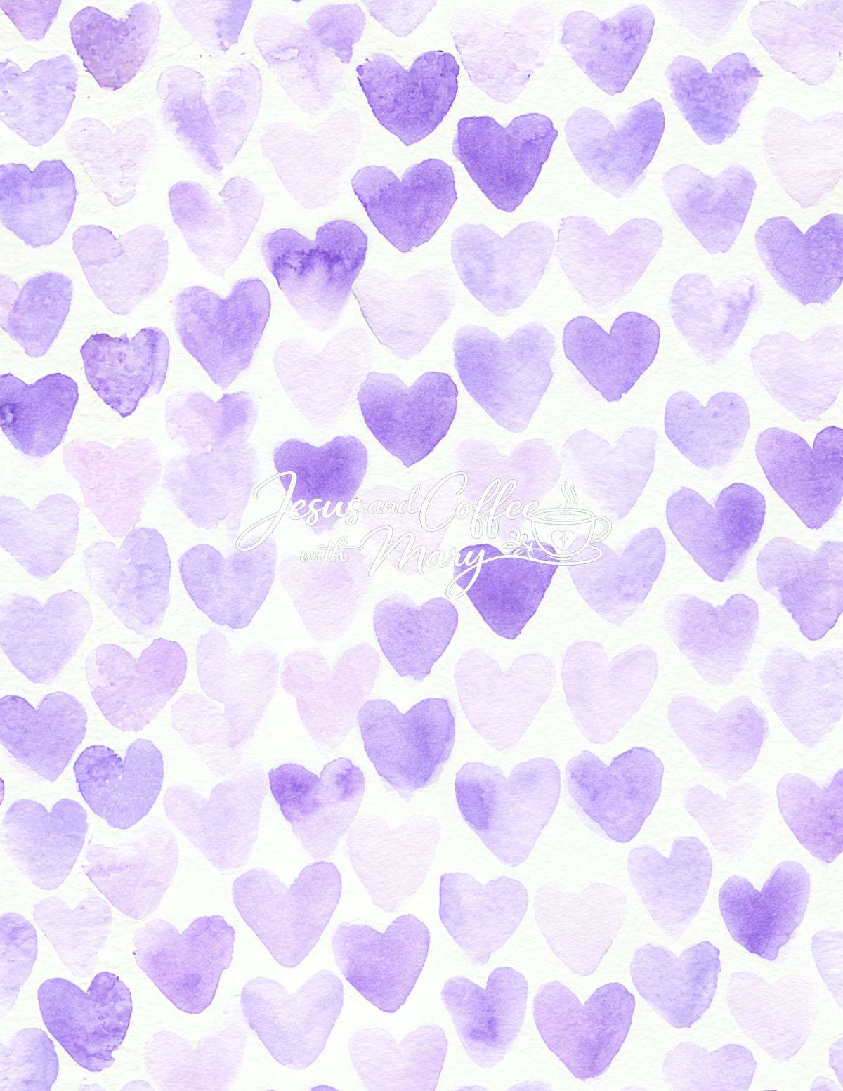 Watercolor Hearts Mega Paper Pack – 44 Printable Digital Papers