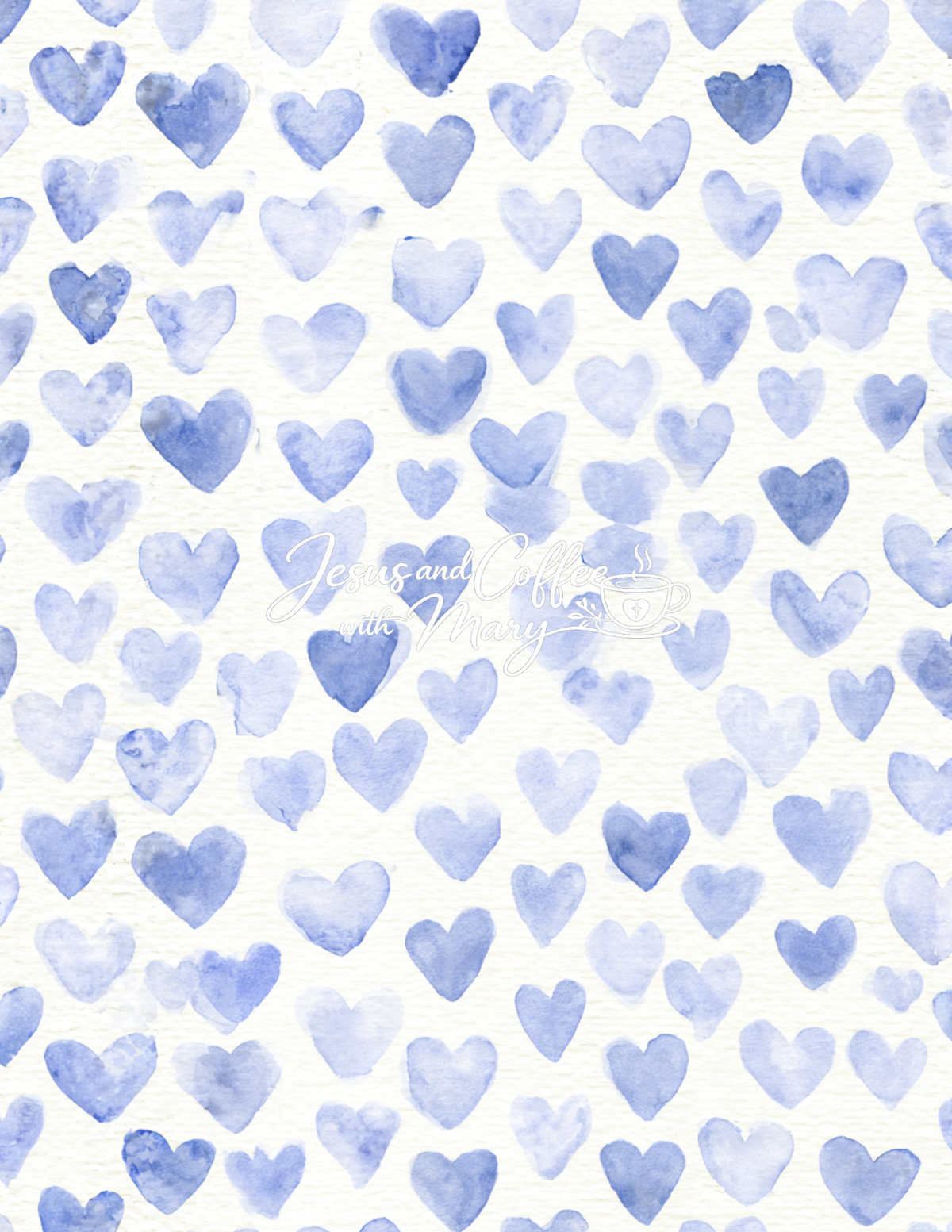 Watercolor Hearts Mega Paper Pack – 44 Printable Digital Papers