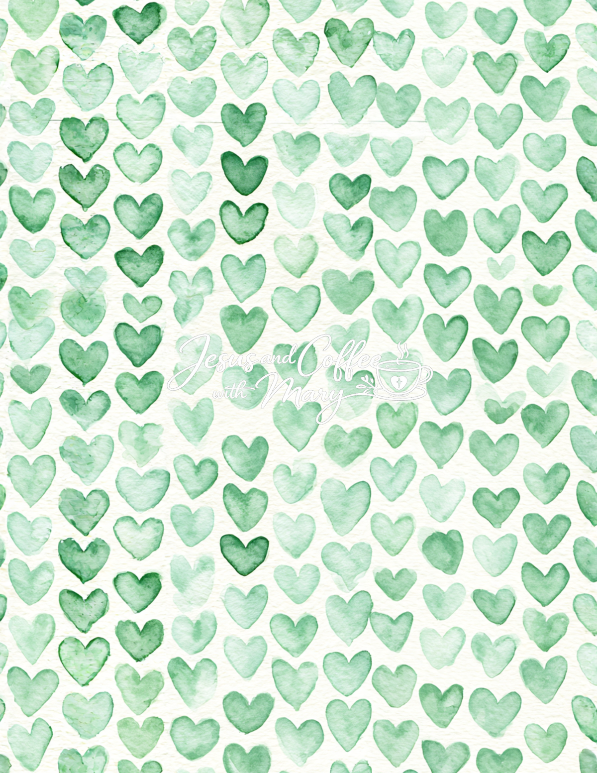 Watercolor Hearts Mega Paper Pack – 44 Printable Digital Papers