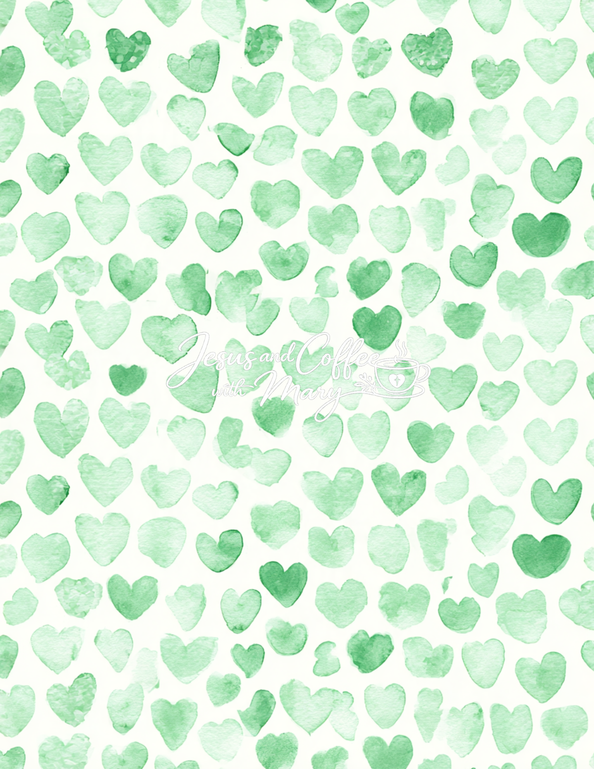 Watercolor Hearts Mega Paper Pack – 44 Printable Digital Papers