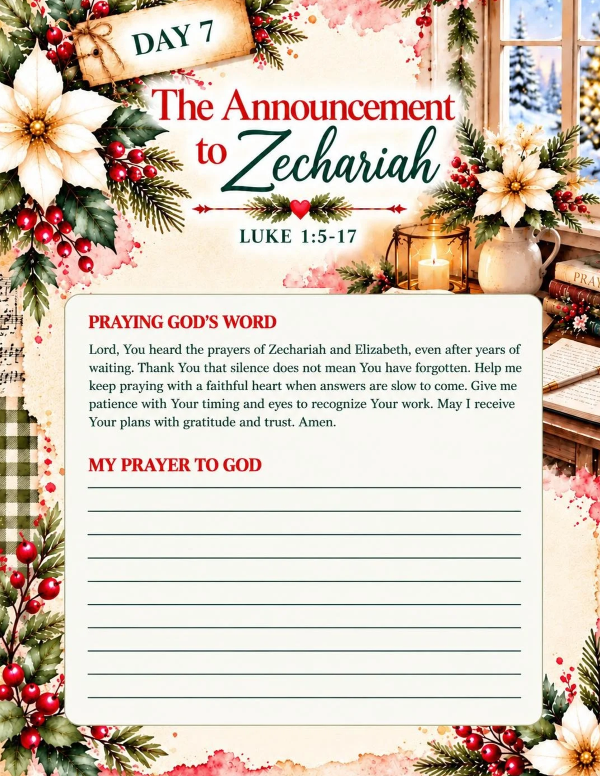 The Promise of Christmas | 25-Day Advent Bible Study, Prayer Journal & Christmas Printable Bundle