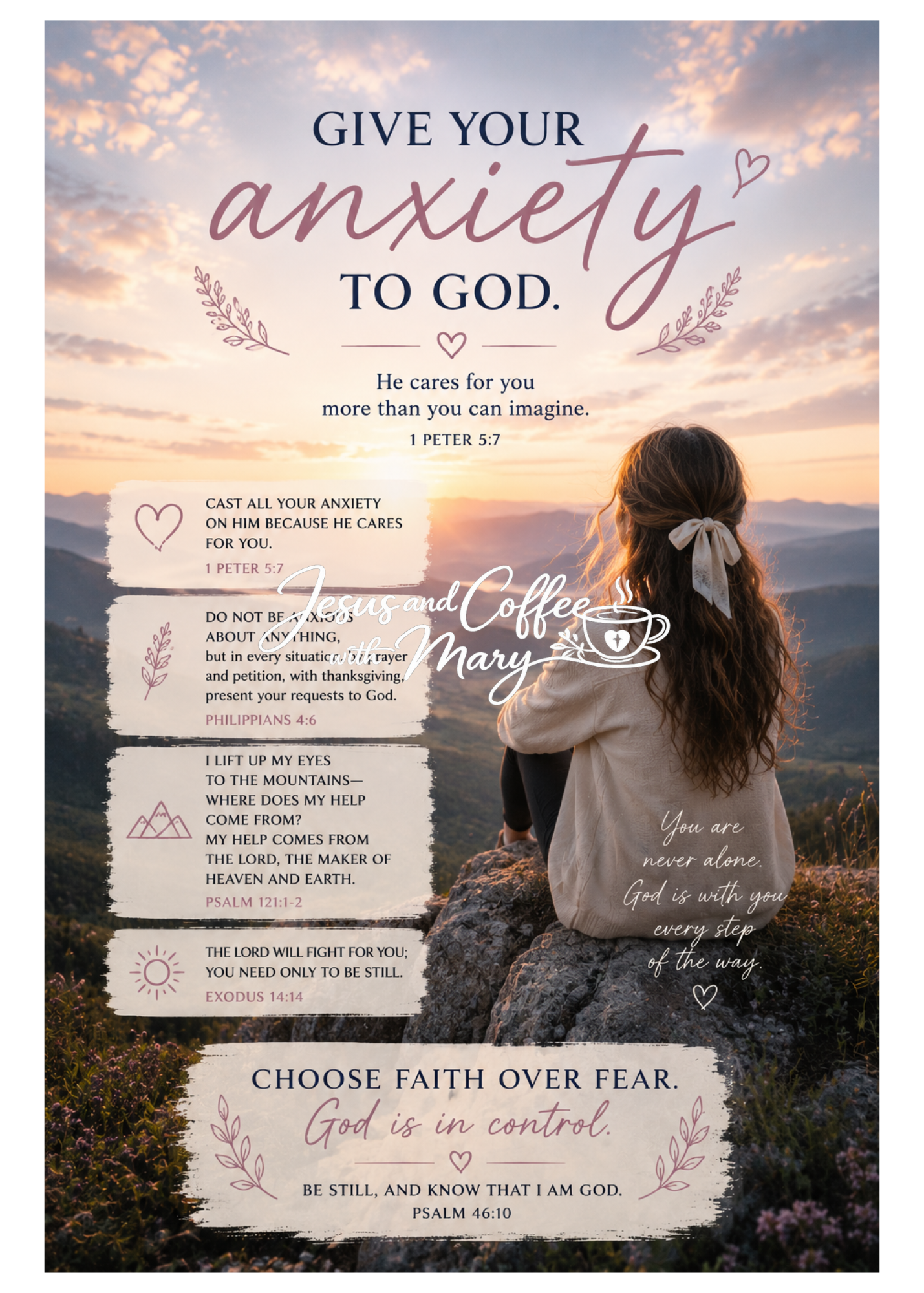 Anxiety Bible Tip-Ins | Printable Bible Journaling PDF