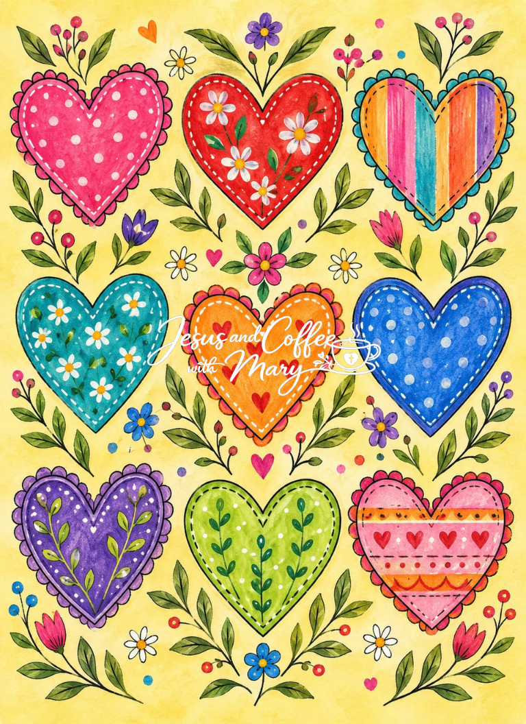 Whimsical Hearts Printable Papers, Tags & Ephemera Set
