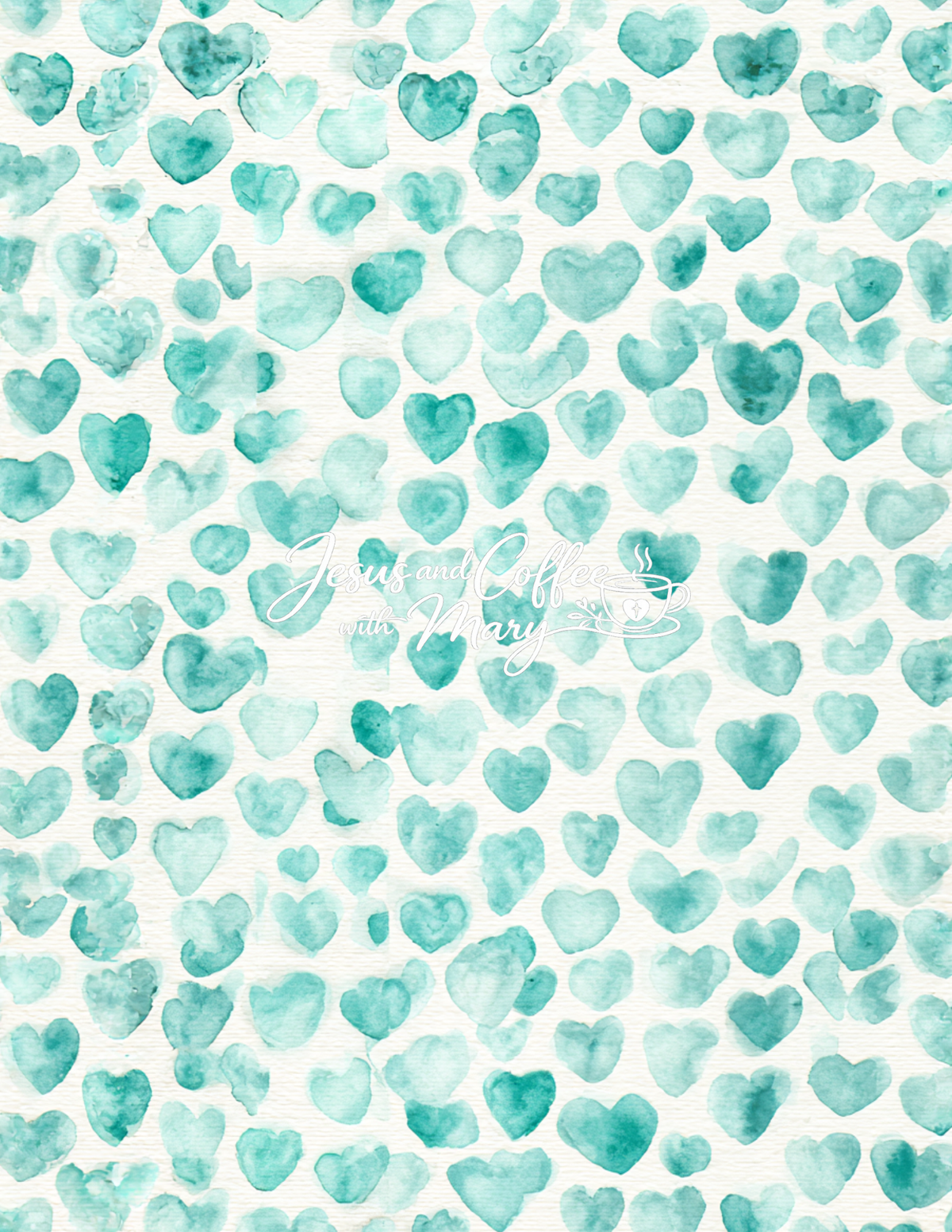 Watercolor Hearts Mega Paper Pack – 44 Printable Digital Papers