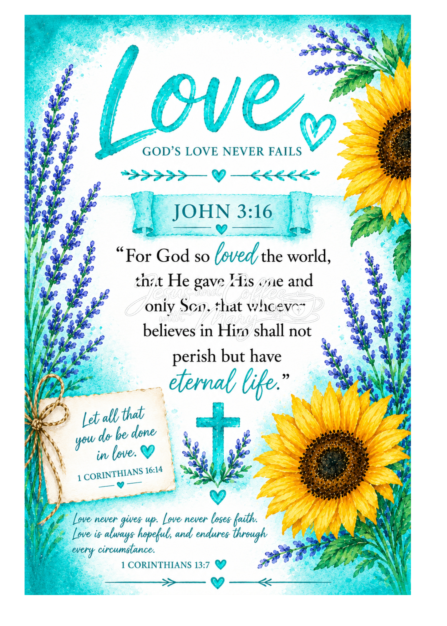 John 3:16 Scripture Tip-Ins | Printable Bible Journaling PDF