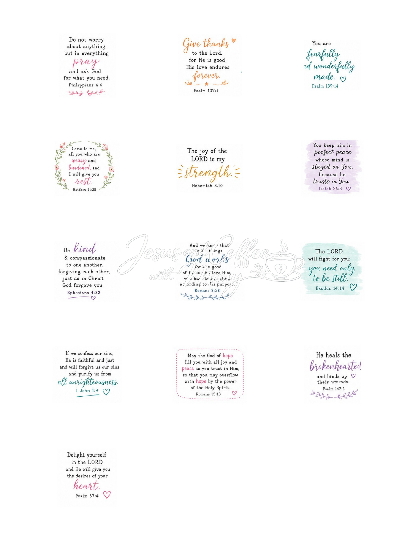 Bible Verse & Bible Word Printable | 3 Printable Sheets for Bible Journaling