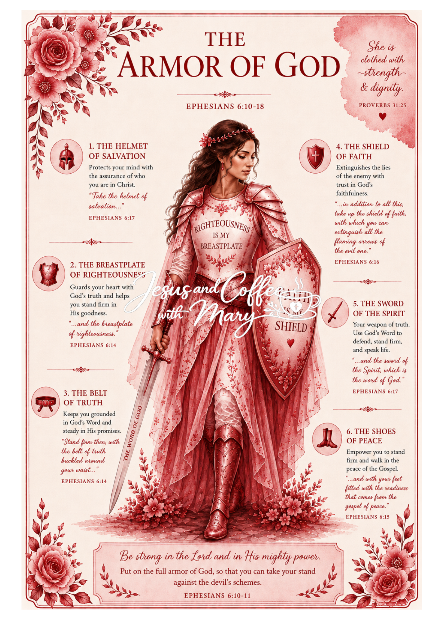 Armor of God Bible Tip-In | Printable Bible Journaling PDF
