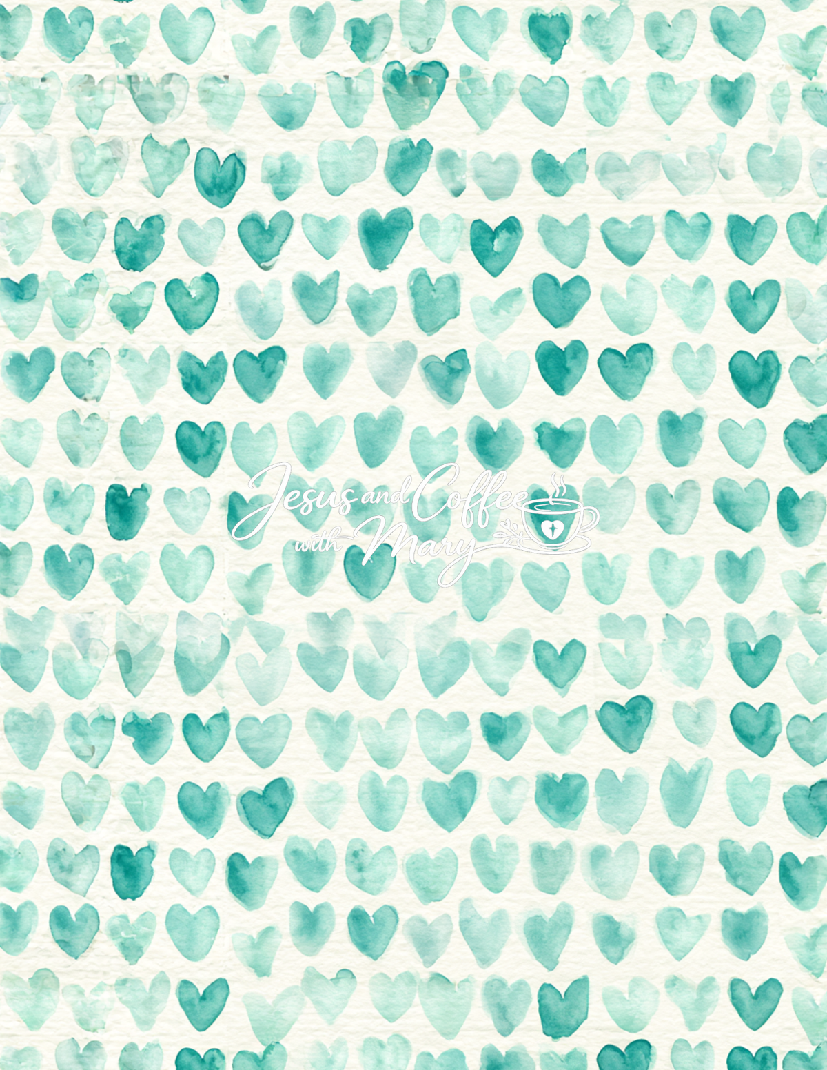 Watercolor Hearts Mega Paper Pack – 44 Printable Digital Papers
