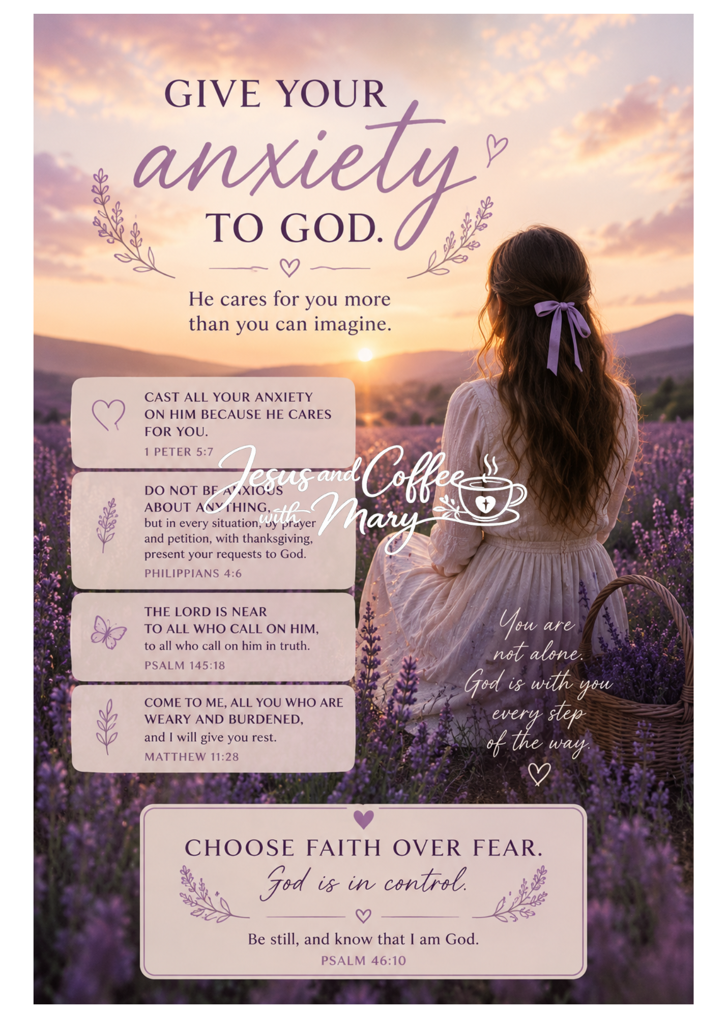 Anxiety Bible Tip-Ins | Printable Bible Journaling PDF