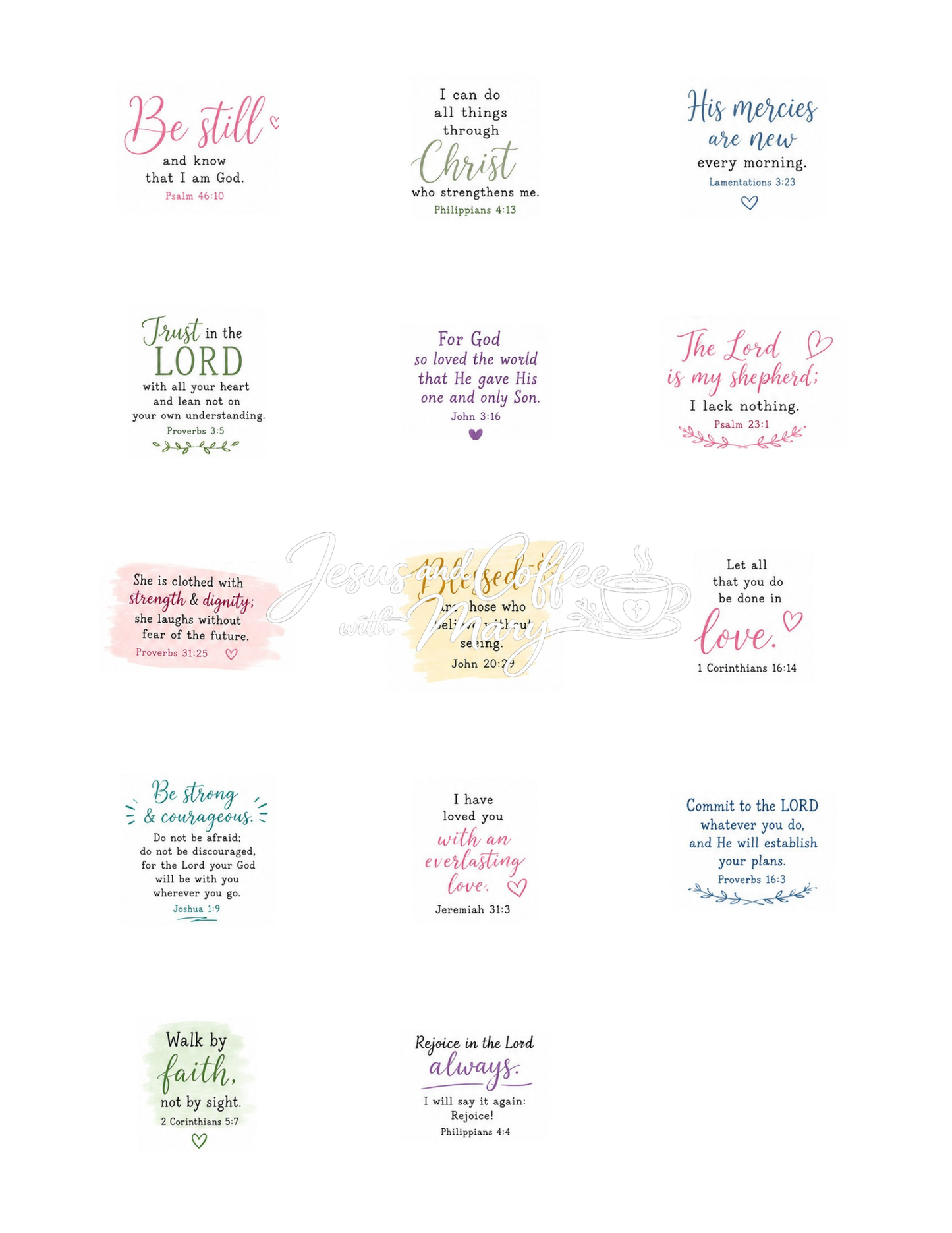 Bible Verse & Bible Word Printable | 3 Printable Sheets for Bible Journaling