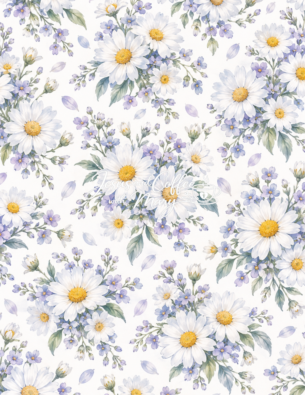 Daisy Printable Papers | 24 Bible Tip-In & Scrapbooking Pages