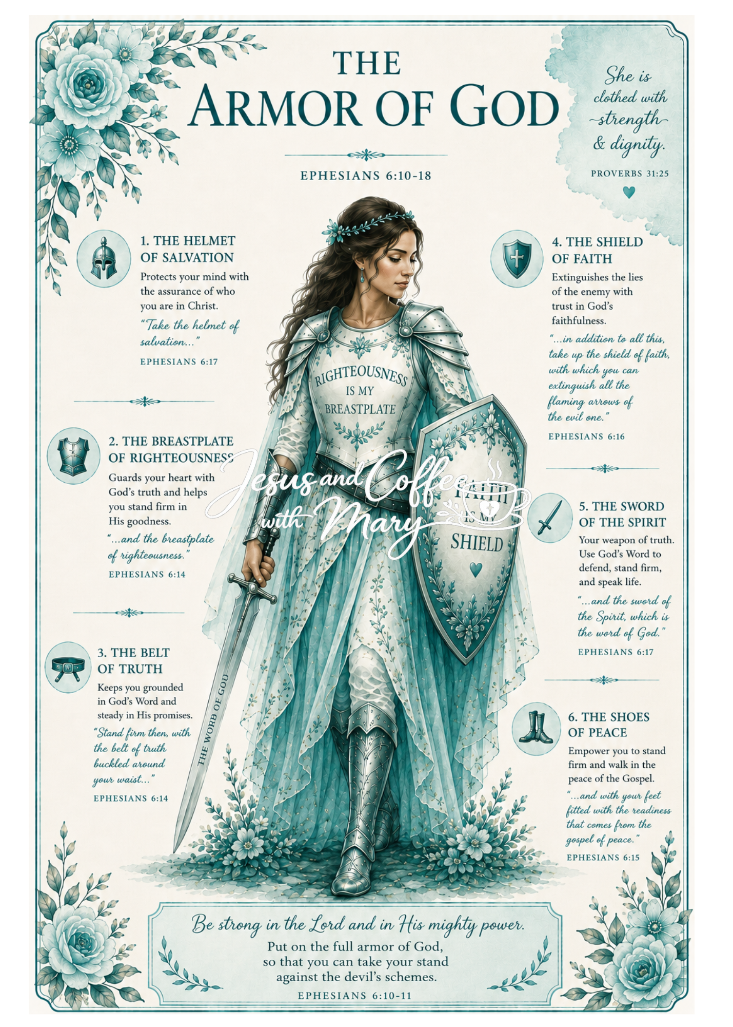 Armor of God Bible Tip-In | Printable Bible Journaling PDF
