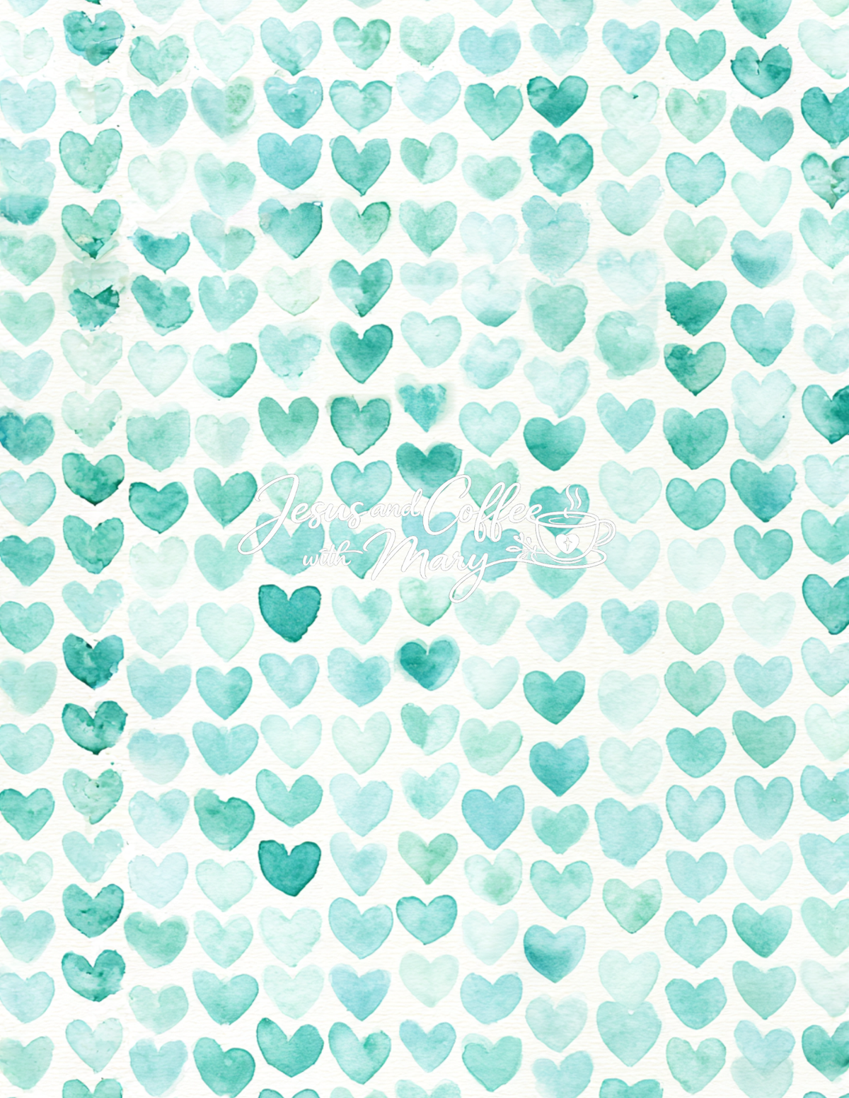 Watercolor Hearts Mega Paper Pack – 44 Printable Digital Papers