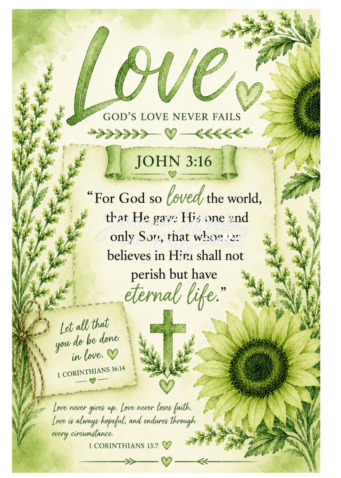 John 3:16 Scripture Tip-Ins | Printable Bible Journaling PDF